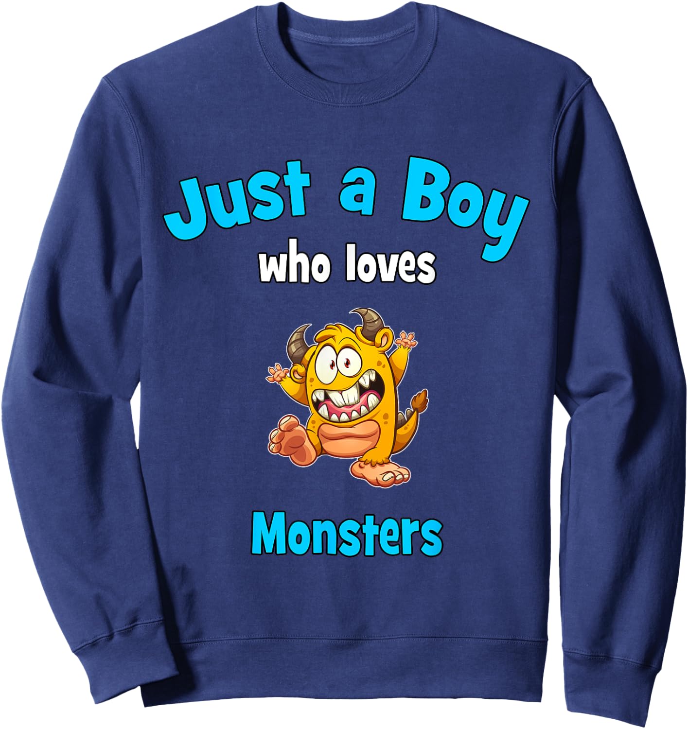 Boys Monster | Kids Monster Sweatshirt - Sweatshirt | Navy