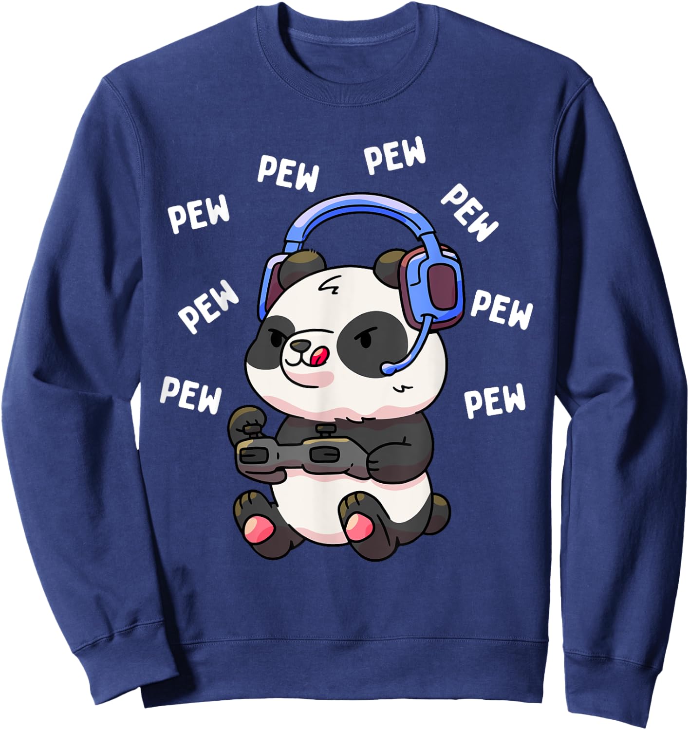 Pew Gamer Panda Pew Pew Gaming Lover Gift Sweatshirt - Sweatshirt | Navy