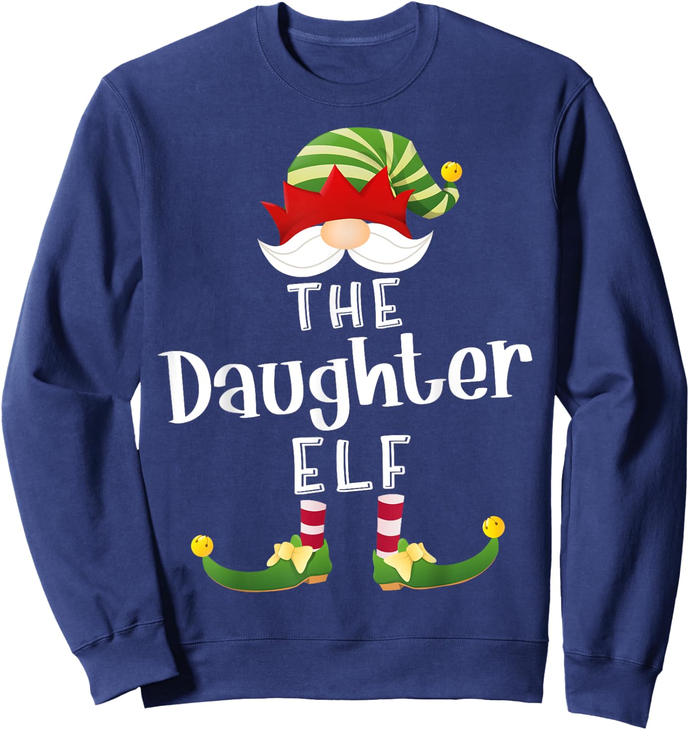 Daughter Elf Group Christmas Funny Pajama Party Sweatshirt - Sweatshirt | Navy