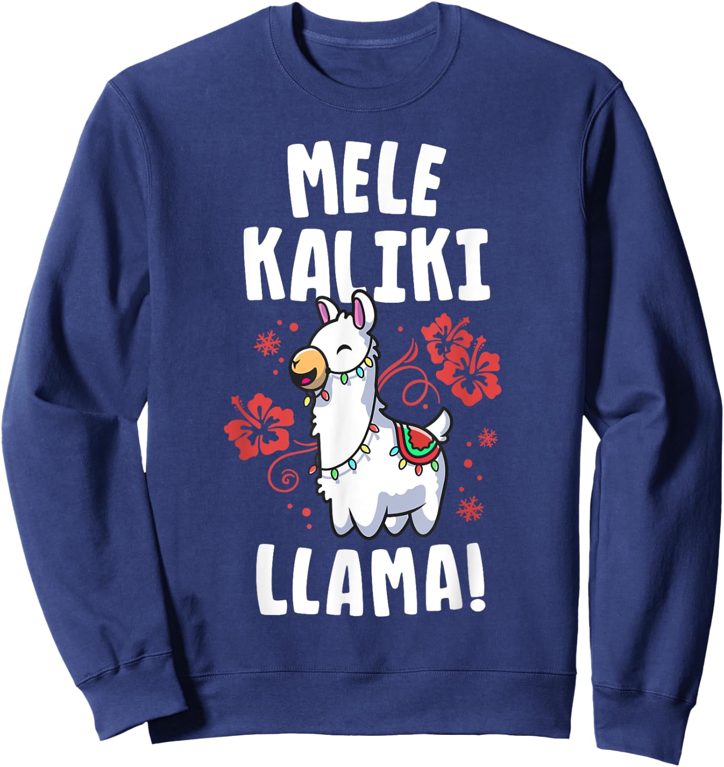 Mele Kalikimaka Shirt Hawaiian Xmas Christmas Sweatshirt - Sweatshirt | Navy