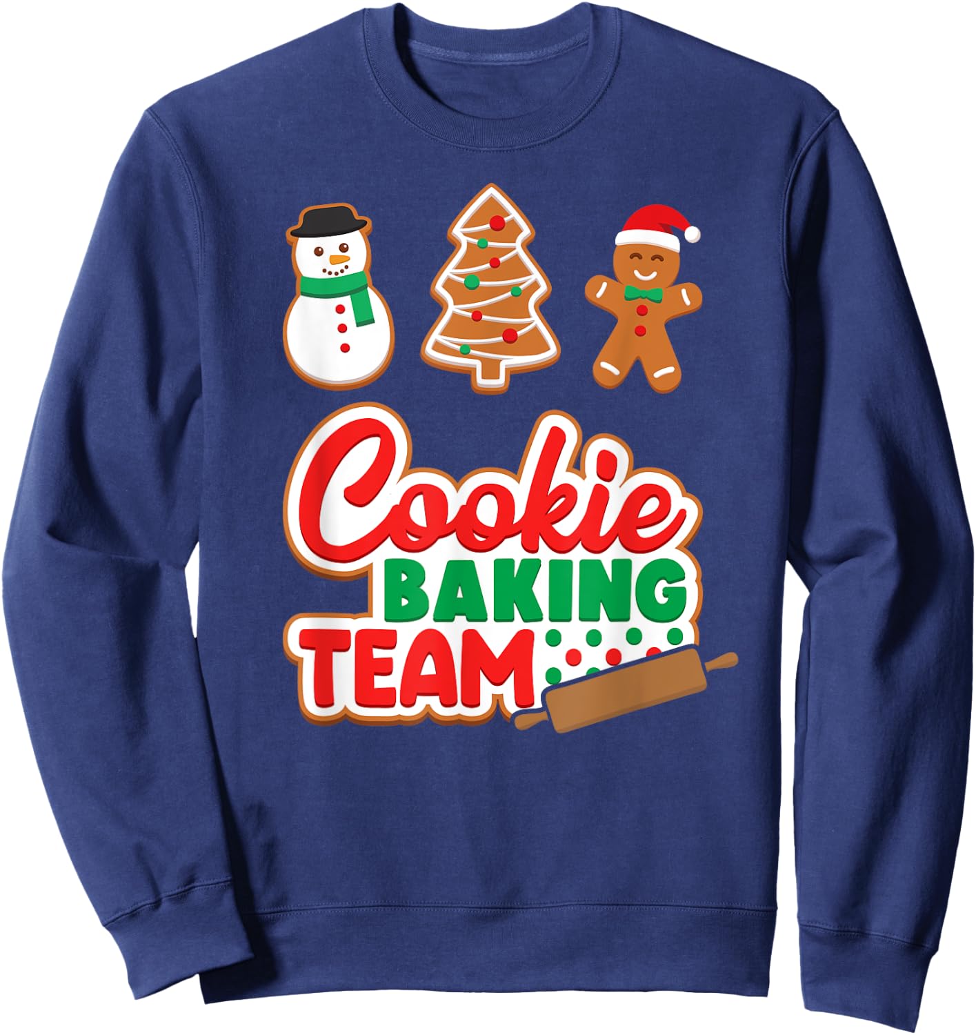Cookie Baking Team Shirt Crew Xmas Family Matching Group Sweatshirt - Sweatshirt | Navy