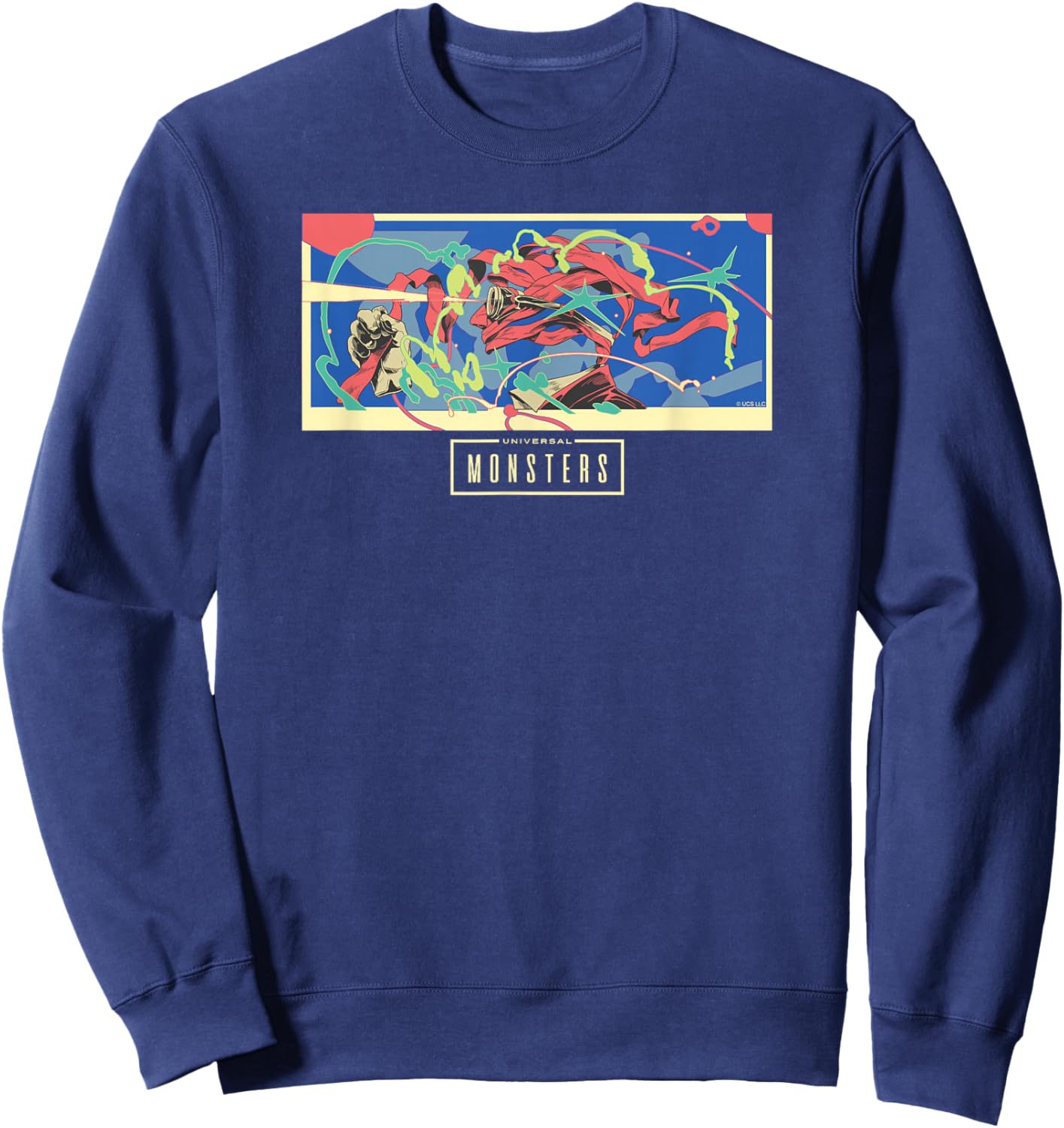 Universal Monsters The Invisible Man Fragmented Sweatshirt - Sweatshirt | Navy