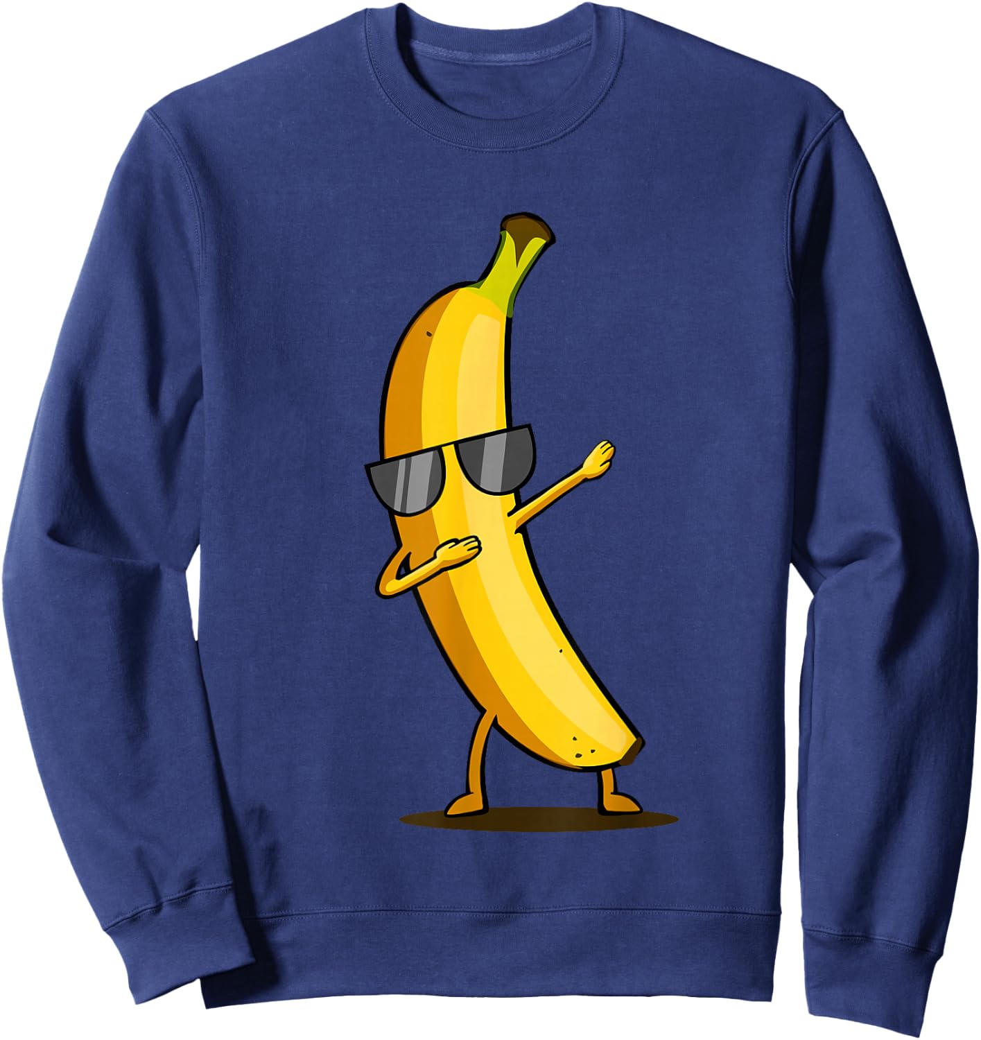 Dabbing Yellow Banana - Dab Funny Dancing Fruit Sweatshirt - Sweatshirt | Navy