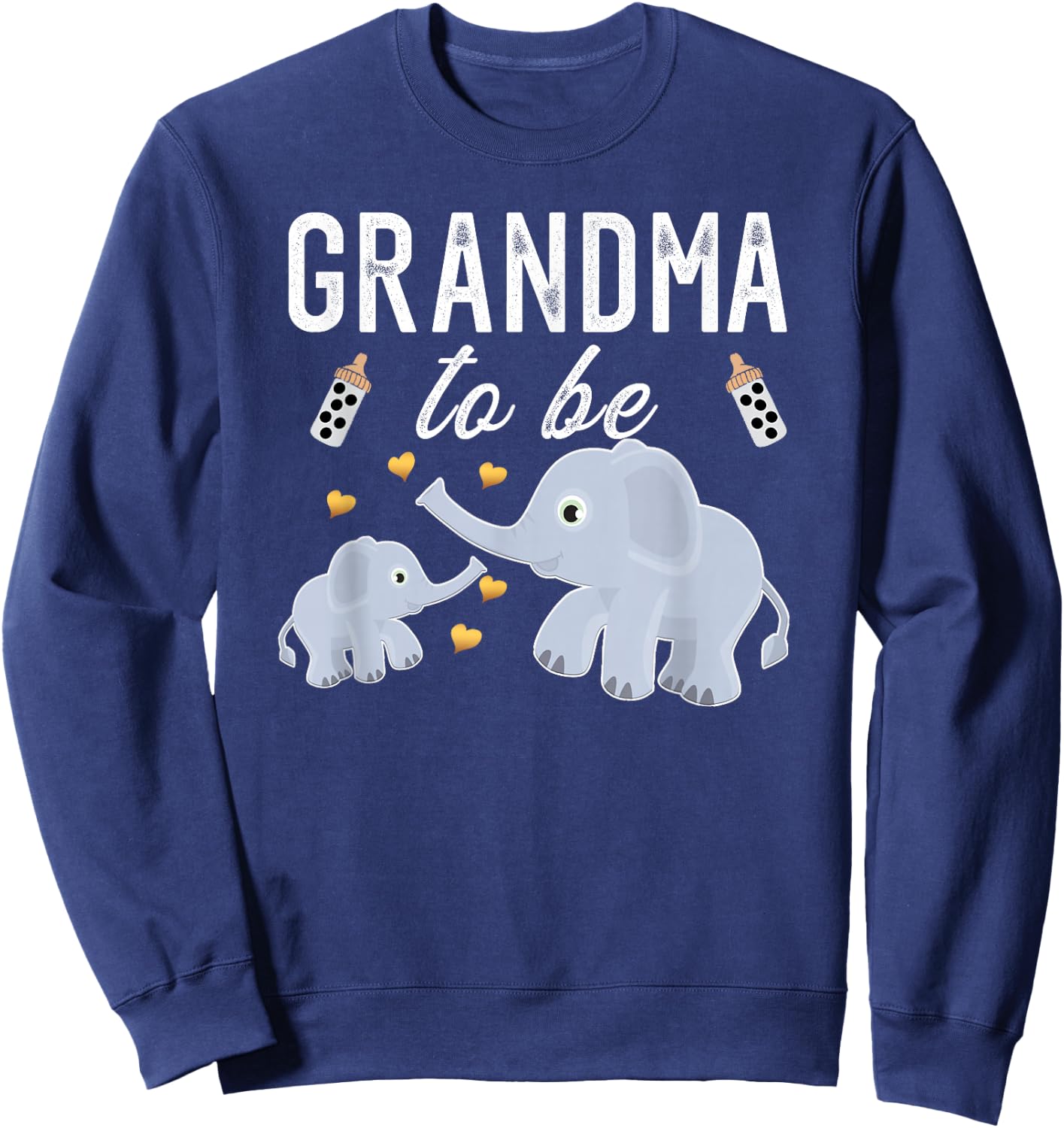 Grandma to Be Elephant Baby Shower Grandma Cute Sweatshirt - Sweatshirt | Navy