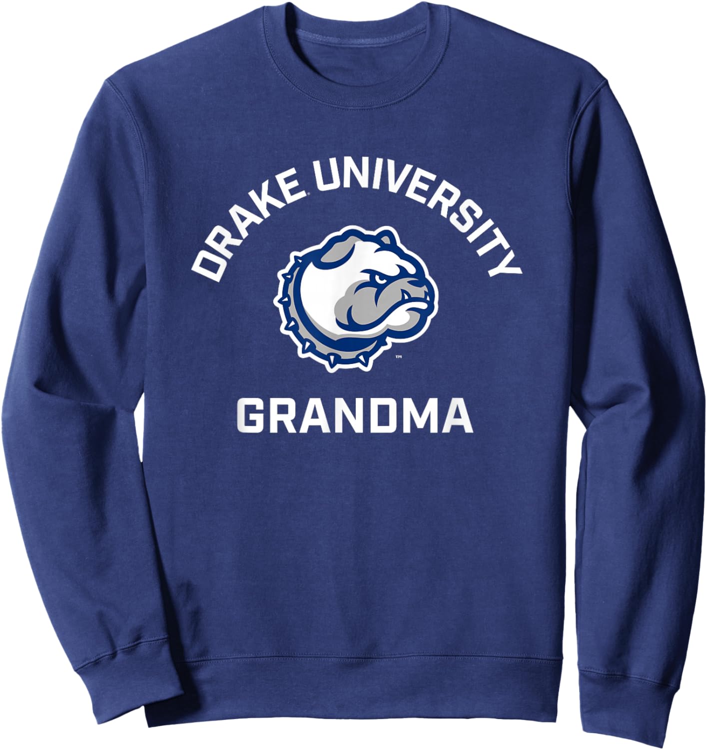 Drake University Bulldogs Arched Grandma Sweatshirt - Sweatshirt | Navy