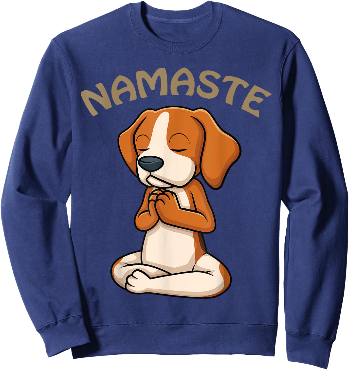 Dog Yoga Shirt Funny Puppy Lovers Yoga Gift Namaste Dogs Sweatshirt - Sweatshirt | Navy