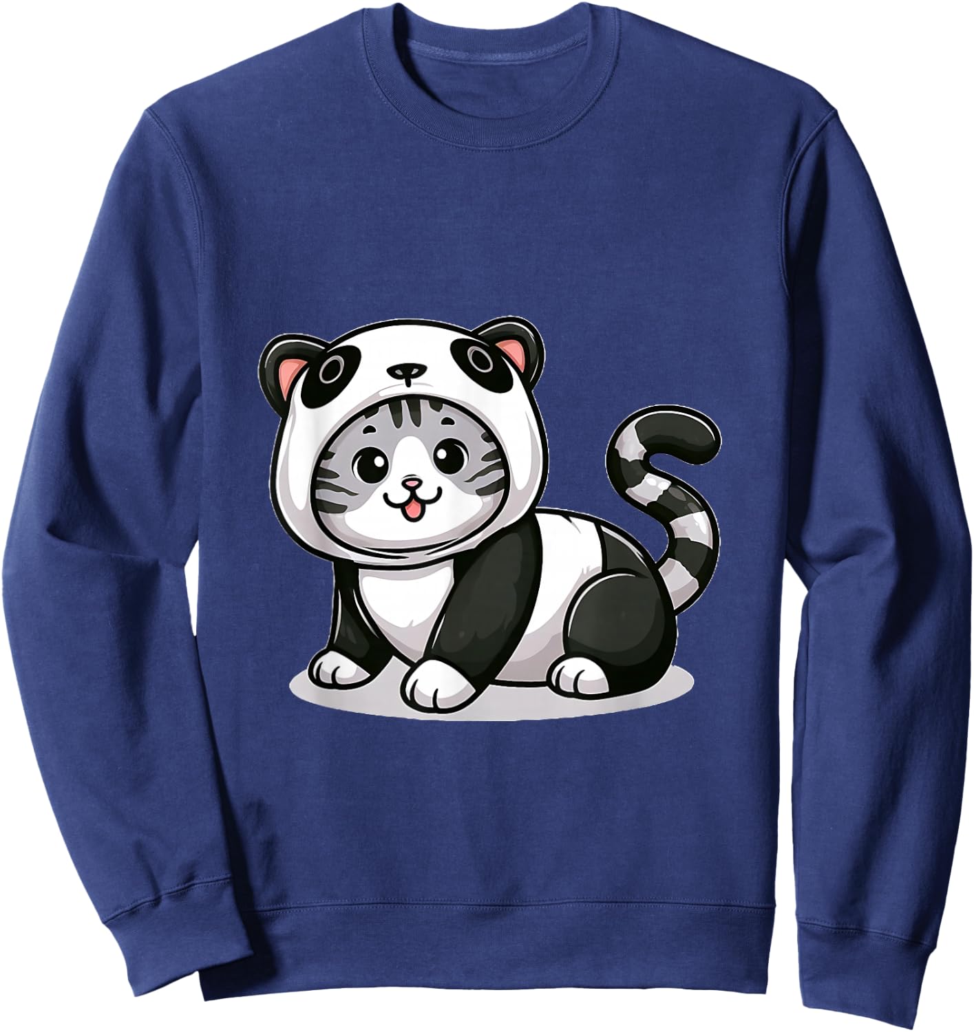 Cat in a Panda Costume Sweatshirt - Sweatshirt | Navy