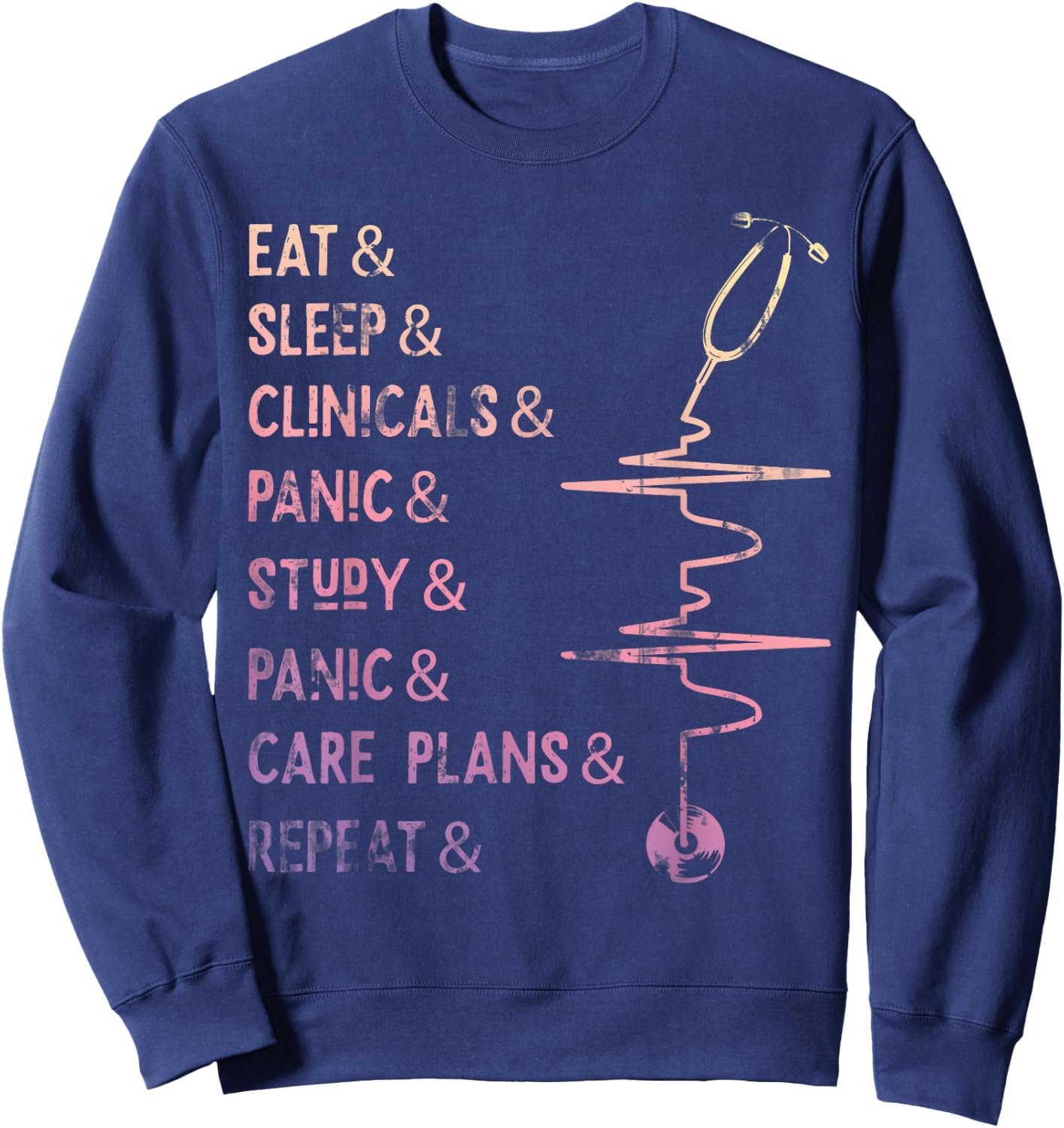 Nursing Student Medical School Nurse Sweatshirt - Sweatshirt | Navy