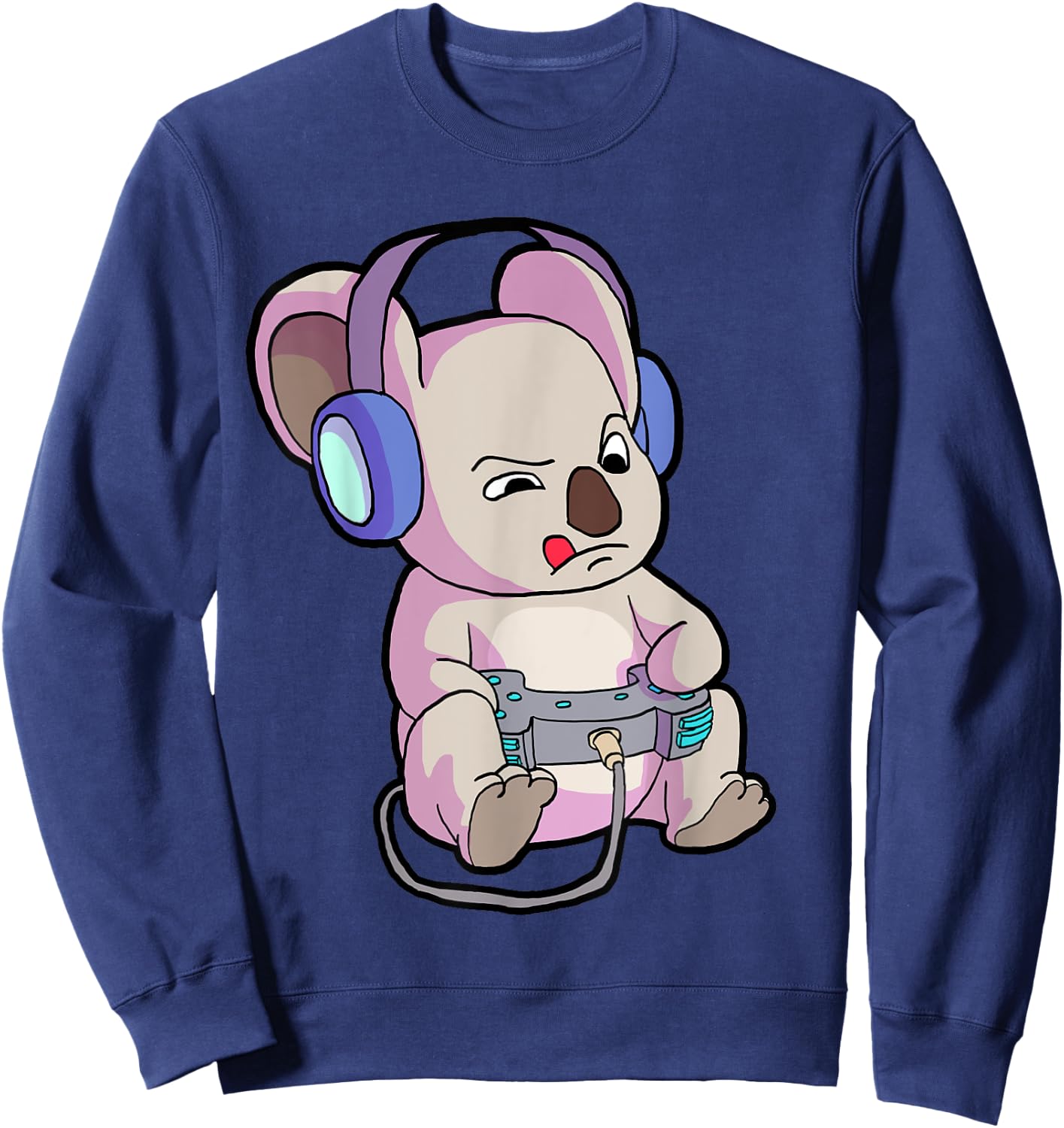 Gamer Shirt for Boys Gaming Gift Teen Girl Funny Koala Shirt Sweatshirt - Sweatshirt | Navy
