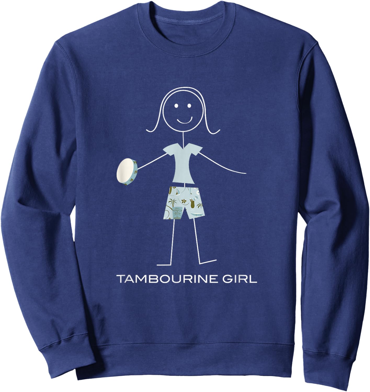 Funny women's tambourine, girls' musician gifts Sweatshirt - Sweatshirt | Navy