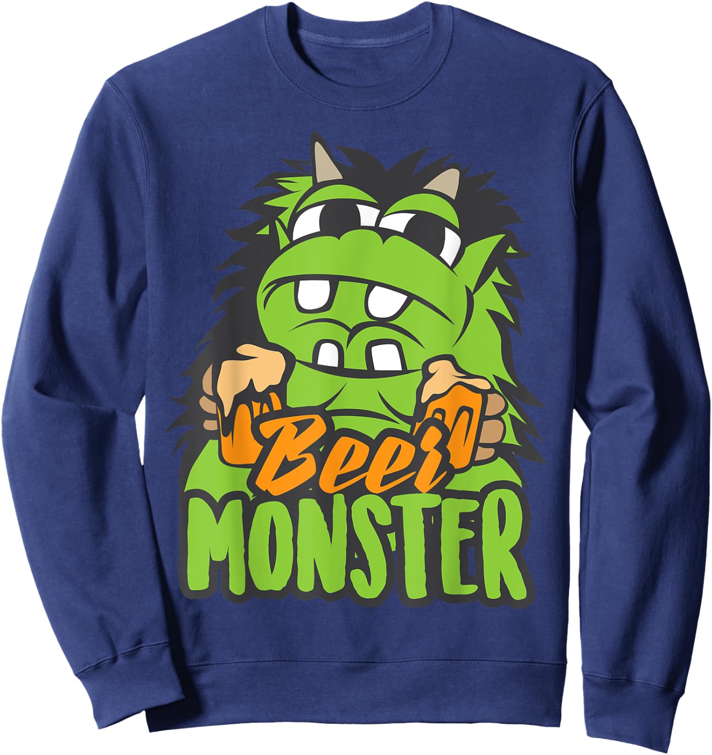 Beer Monster | Cool Total Beer Drinkers Drunk Gift Sweatshirt - Sweatshirt | Navy