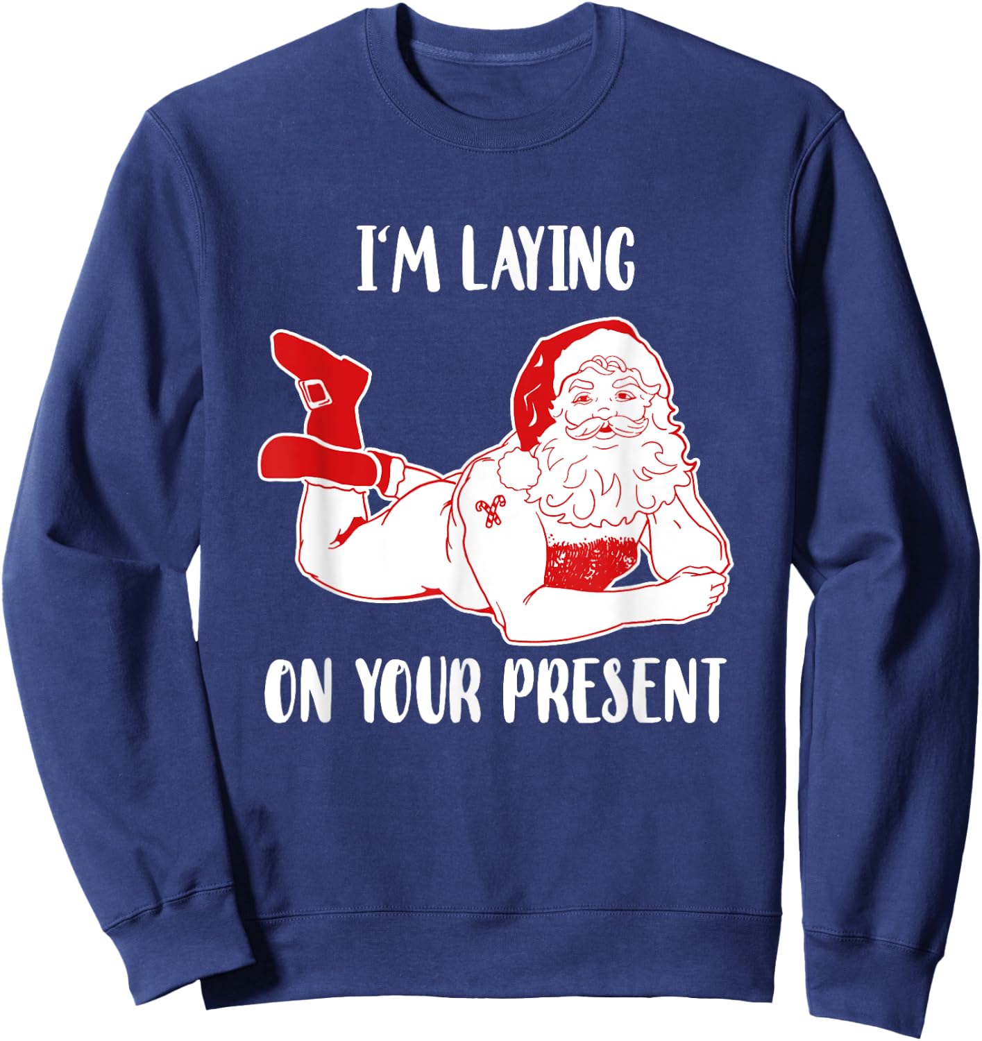 Dirty Bad Naughty Santa Funny Adults Husband Christmas Gift Sweatshirt - Sweatshirt | Navy
