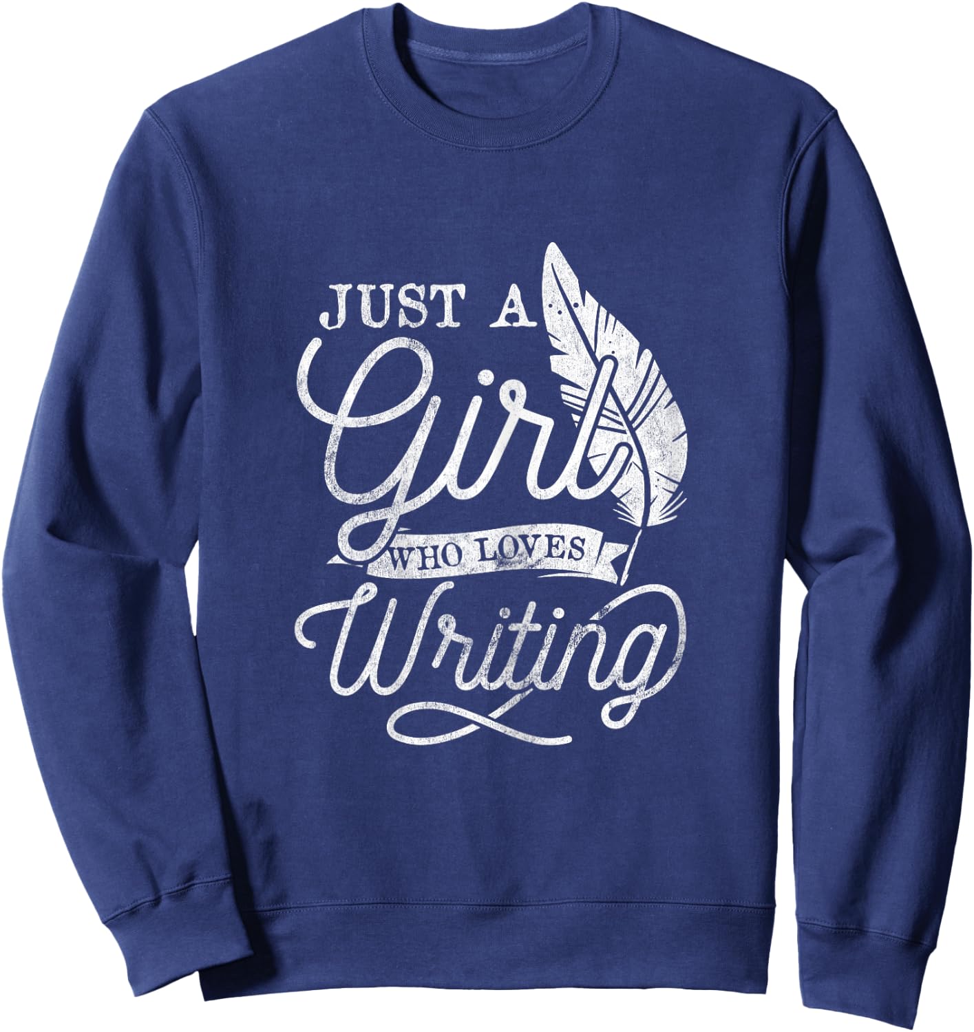 Girl Who Loves Writing Author Writer Sweatshirt - Sweatshirt | Navy