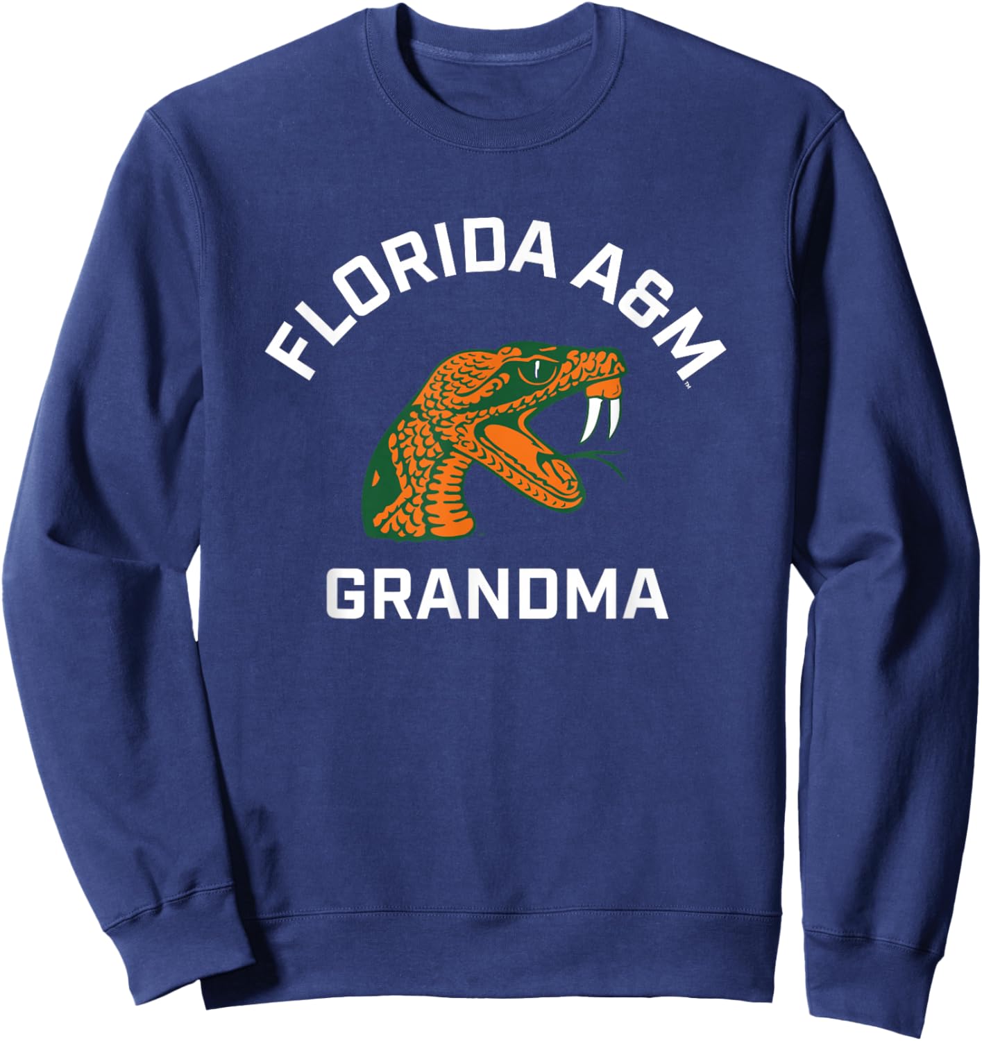 Florida A&M University FAMU Rattlers Arched Grandma Sweatshirt - Sweatshirt | Navy