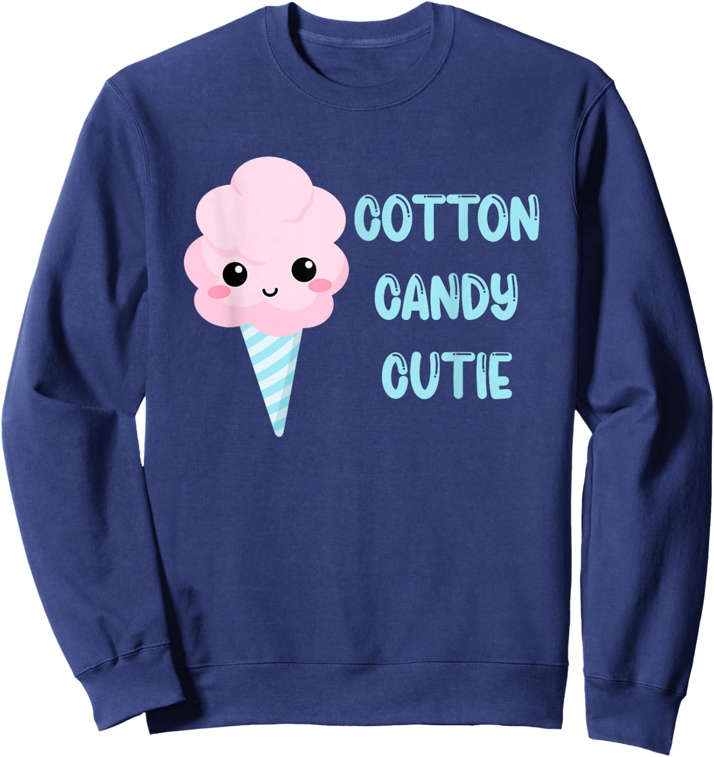 Cotton Candy Cutie Cute Kawaii Candy Floss Sweatshirt - Sweatshirt | Navy
