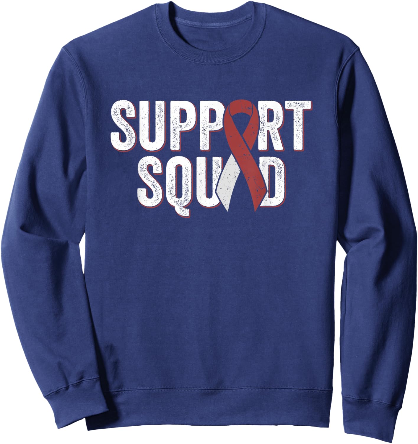Head and Neck, Throat, Oral Cancer Support Squad Sweatshirt - Sweatshirt | Navy