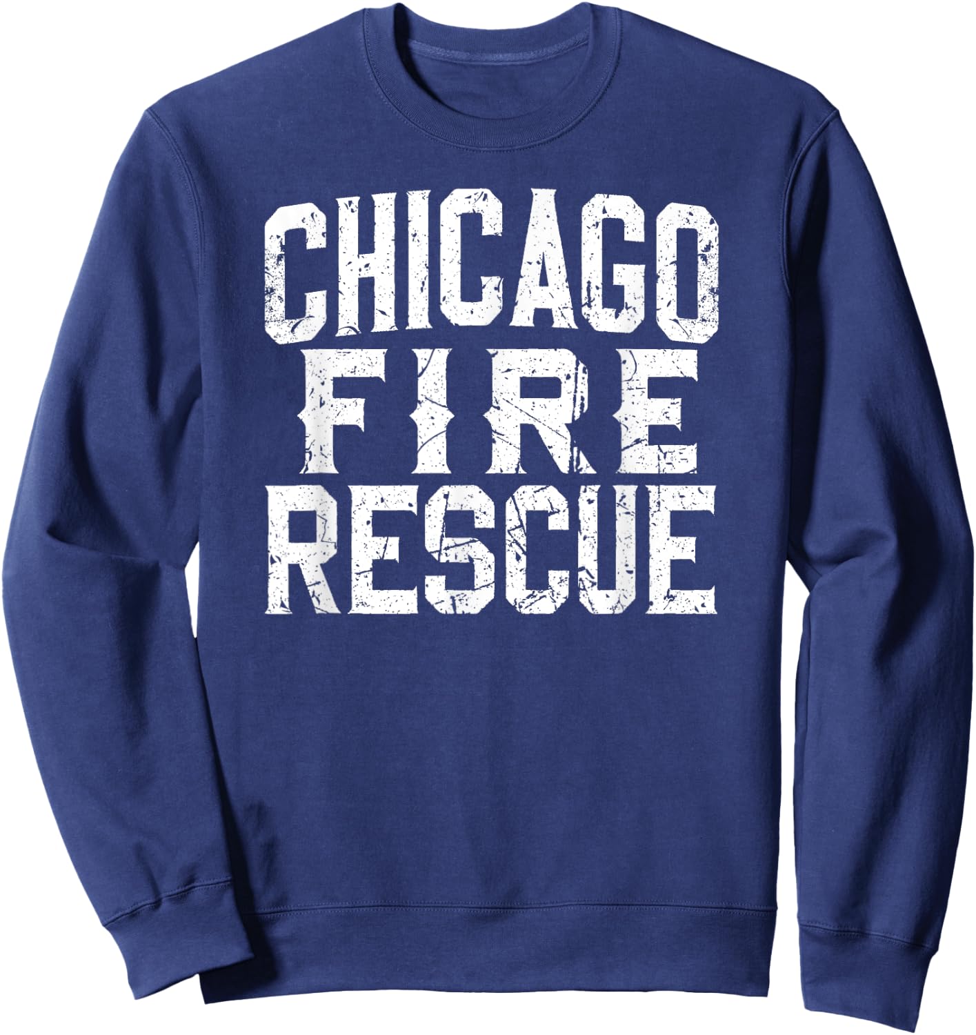Chicago Illinois Fire Rescue Firefighters Firemen Sweatshirt - Sweatshirt | Navy