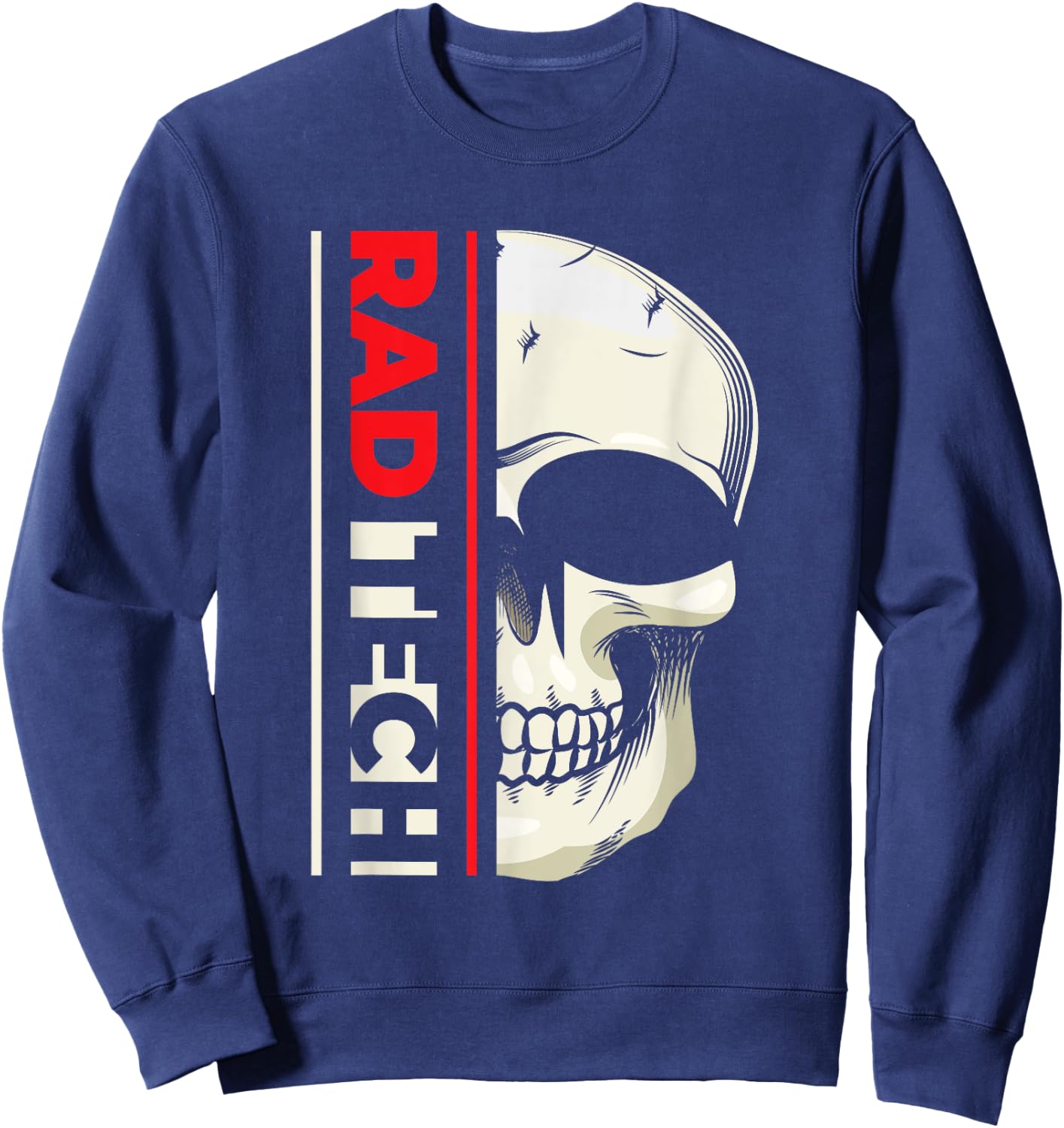 Rad Tech | Skeleton Radiology | Radiologist Sweatshirt - Sweatshirt | Navy