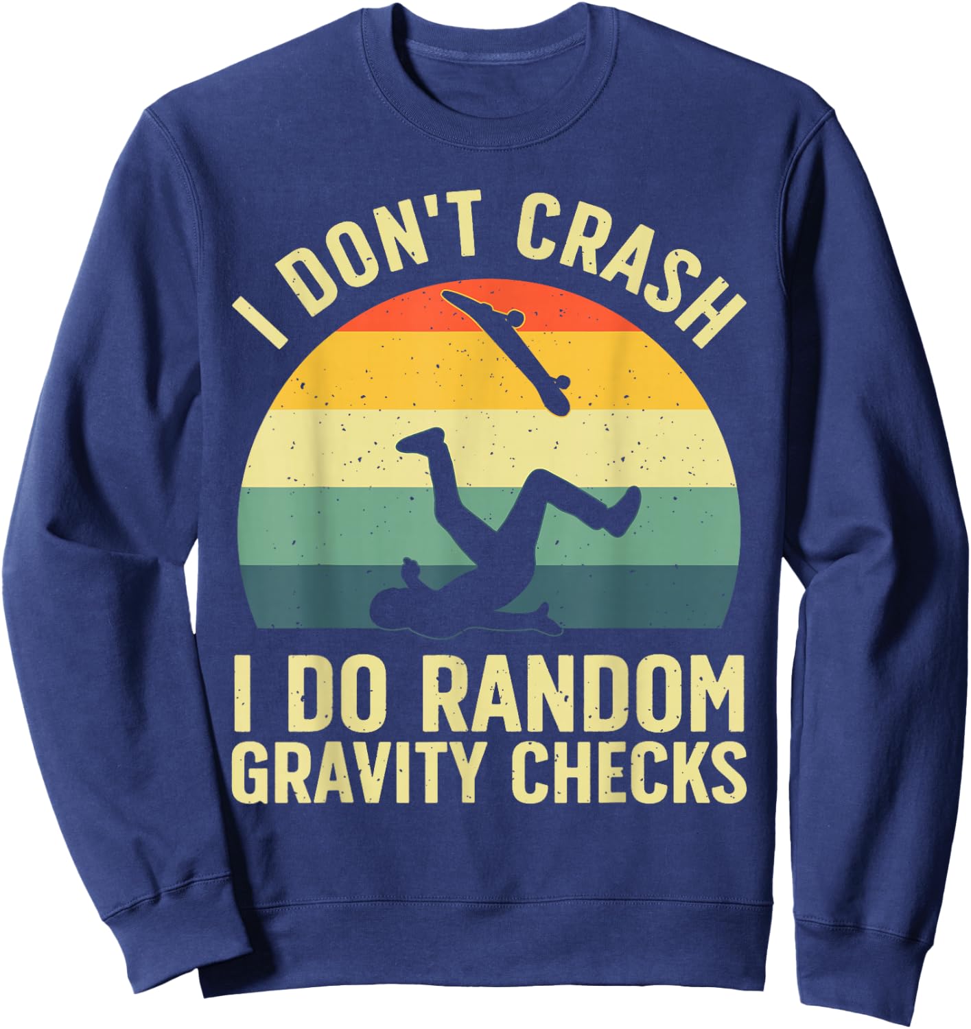 Best Skateboarding Design Women Kids Skateboarder Sweatshirt - Sweatshirt | Navy