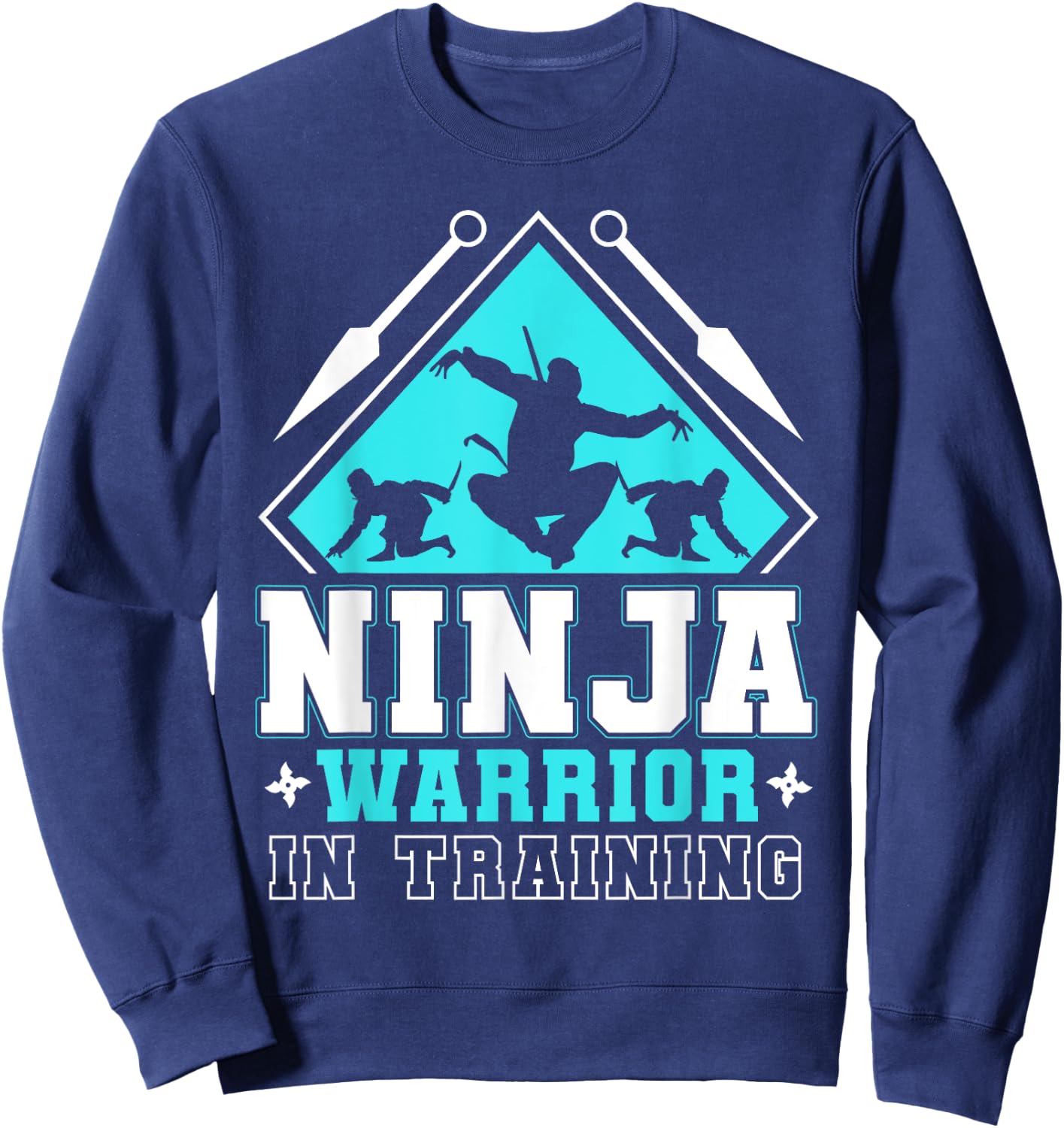 Ninja and Warrior In Training | American Ninja Hero Costume Sweatshirt - Sweatshirt | Navy