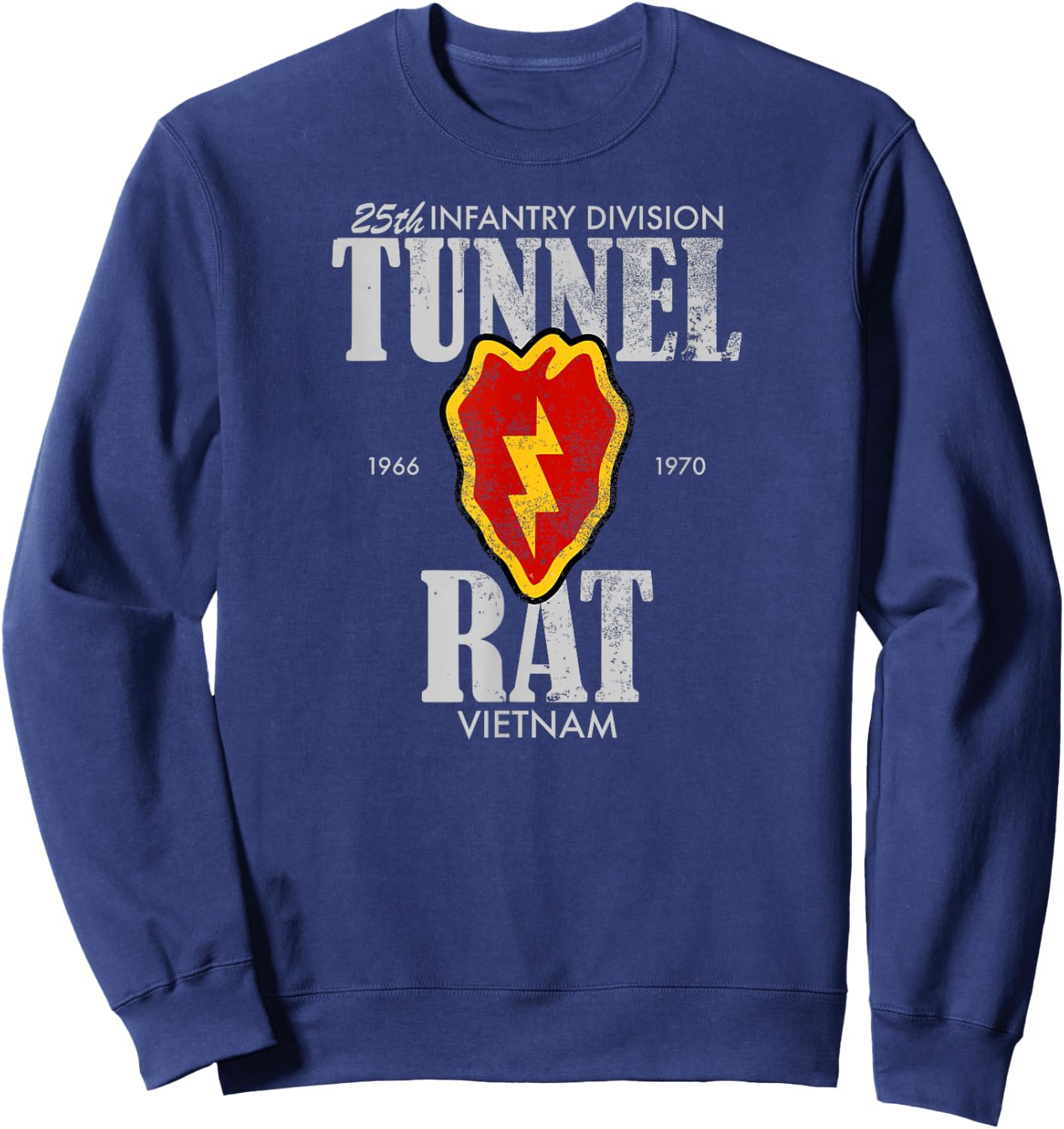 Tunnel Rat - 25th Infantry Vietnam (distressed) Sweatshirt - Sweatshirt | Navy