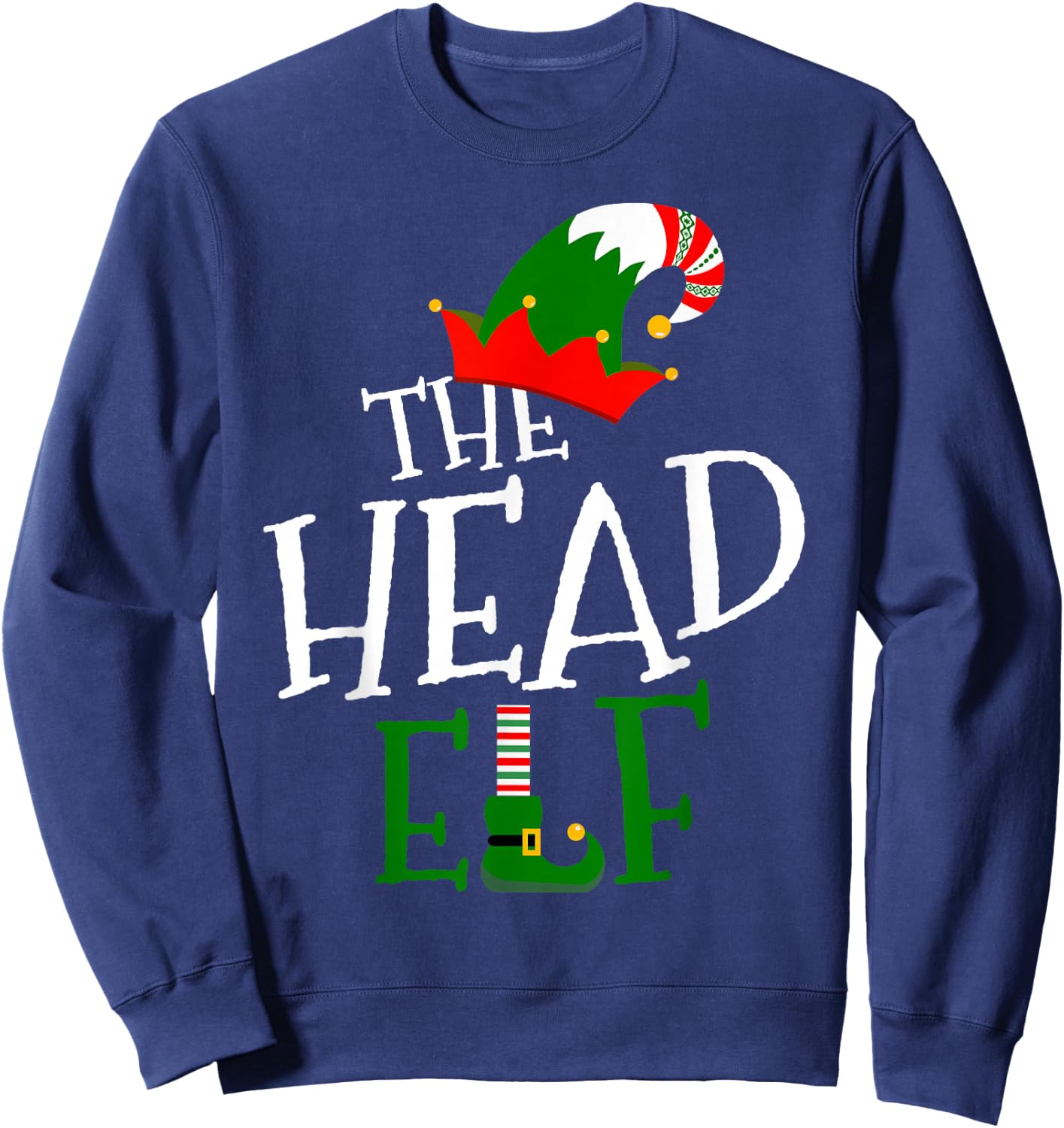 The Head Elf Family Matching Group Gift Christmas Costume Sweatshirt - Sweatshirt | Navy
