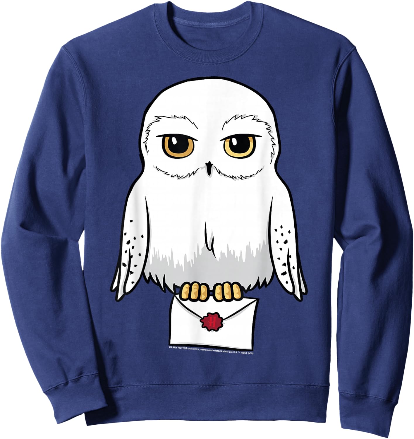 Harry Potter Hedwig Cute Cartoon Portrait Small Sweatshirt - Sweatshirt | Navy