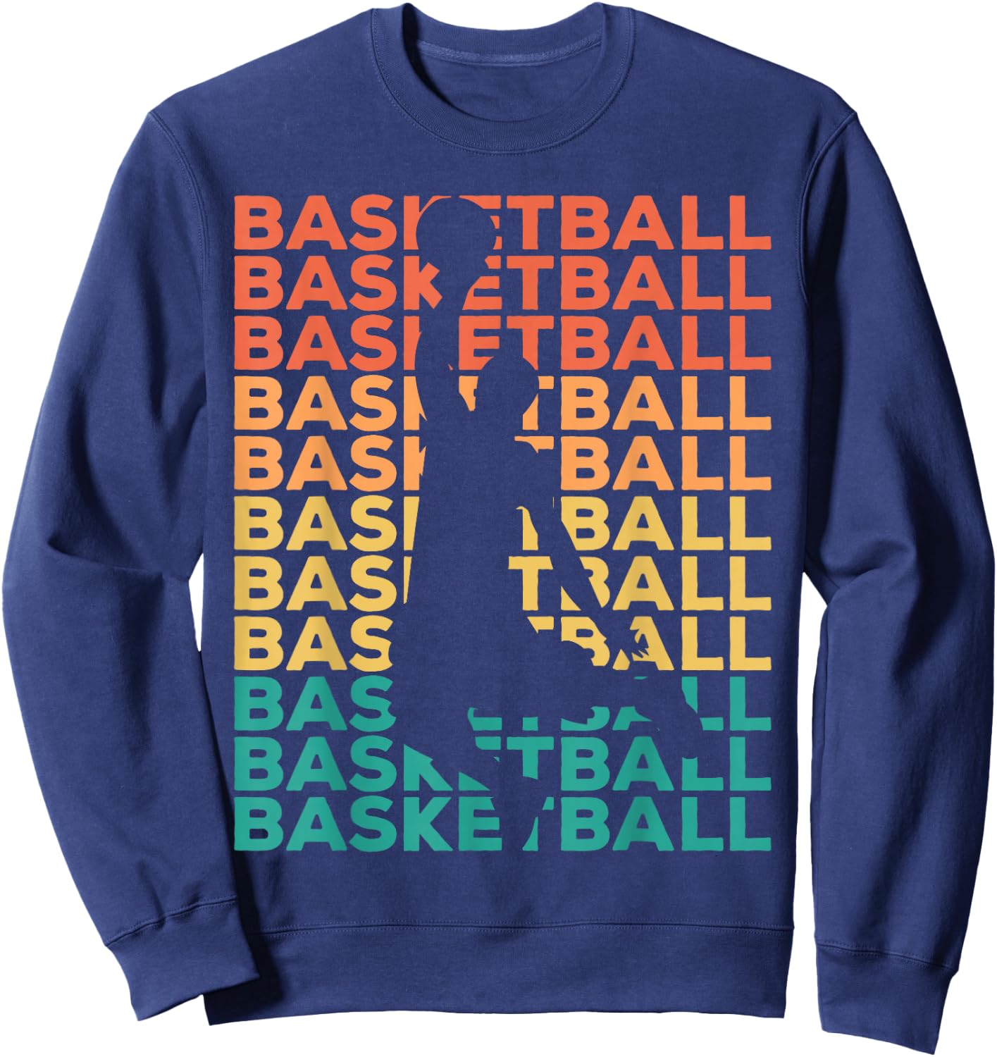 Retro Vintage Basketball Gift Basketball Players Sweatshirt - Sweatshirt | Navy