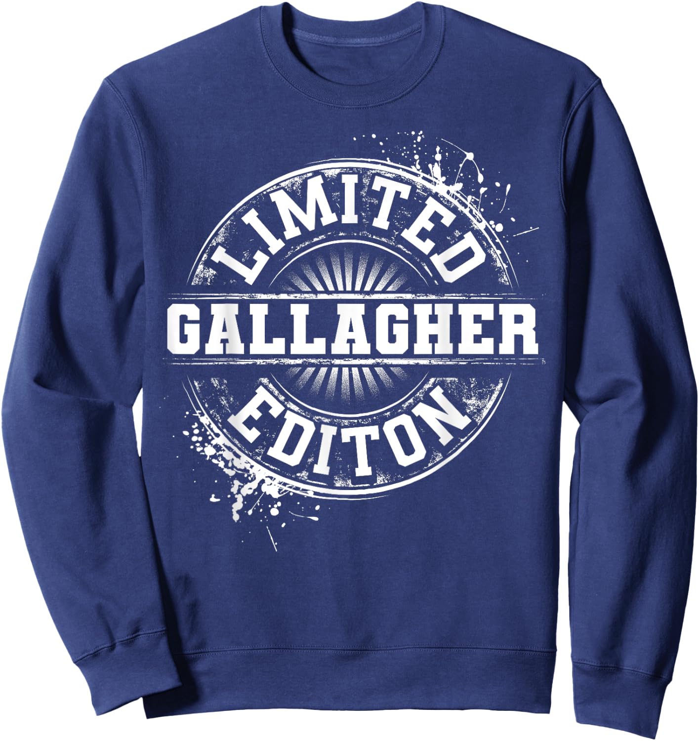 GALLAGHER Funny Surname Family Tree Birthday Reunion Gift Sweatshirt - Sweatshirt | Navy