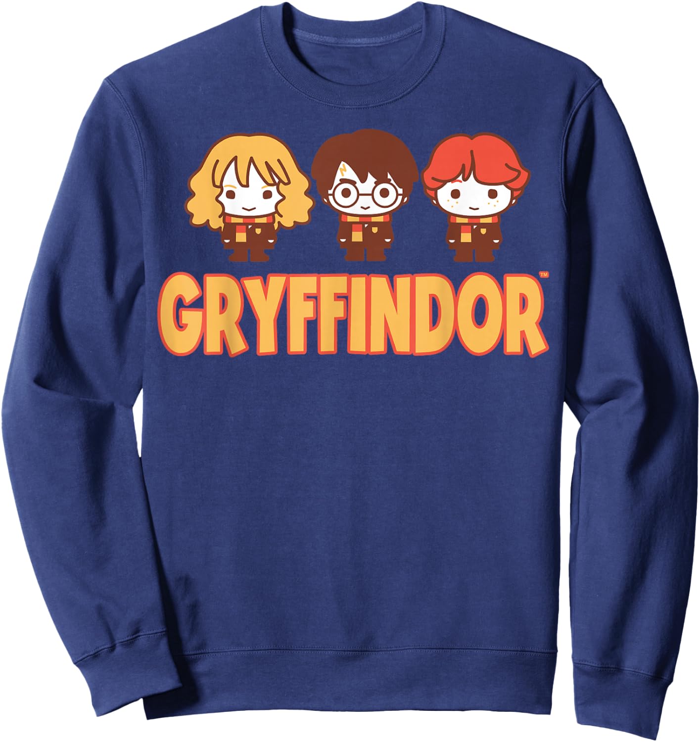 Harry Potter Gryffindor Chibi Trio Small Sweatshirt - Sweatshirt | Navy