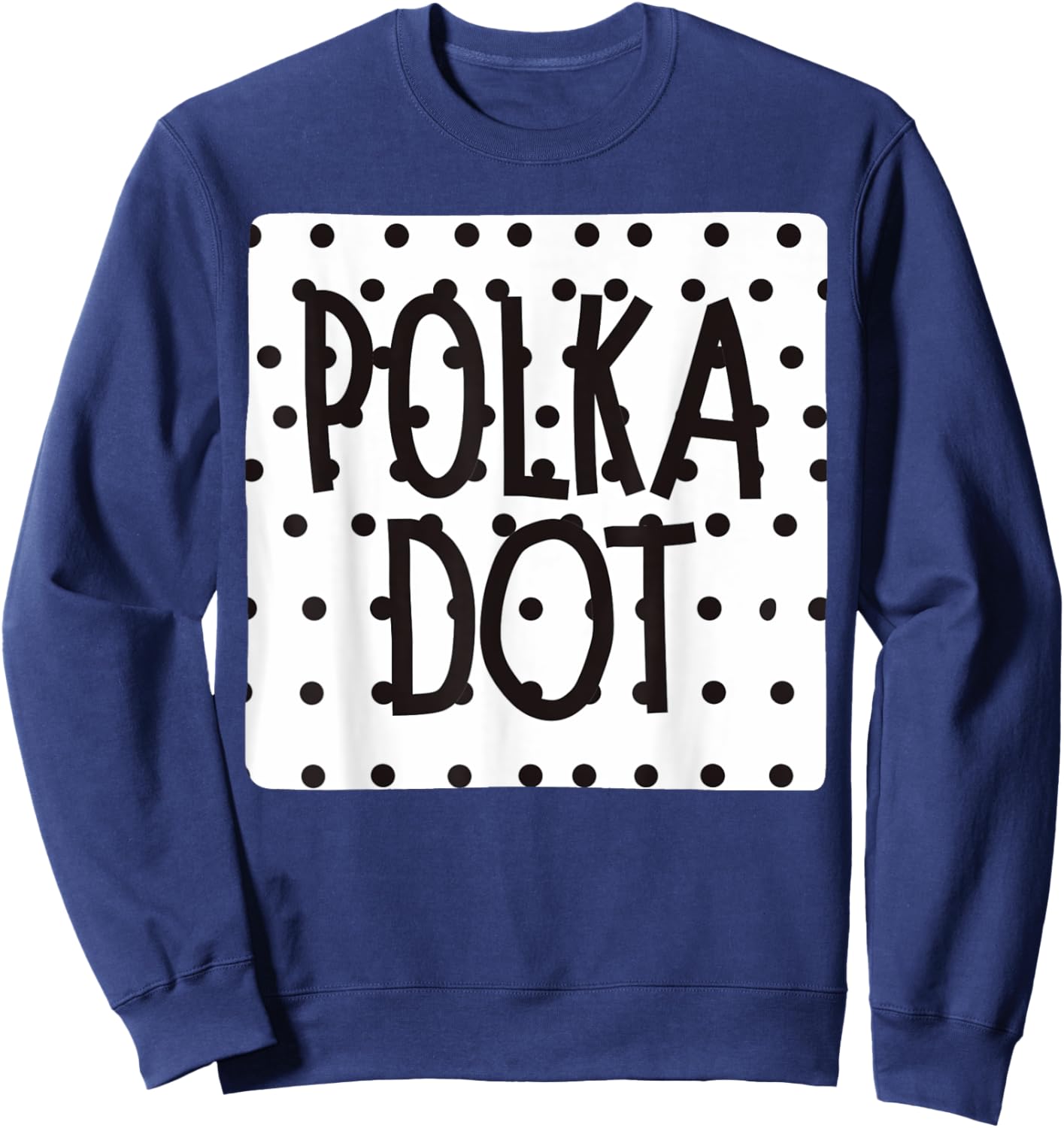 Black white Polka Dot Speech Sweatshirt - Sweatshirt | Navy