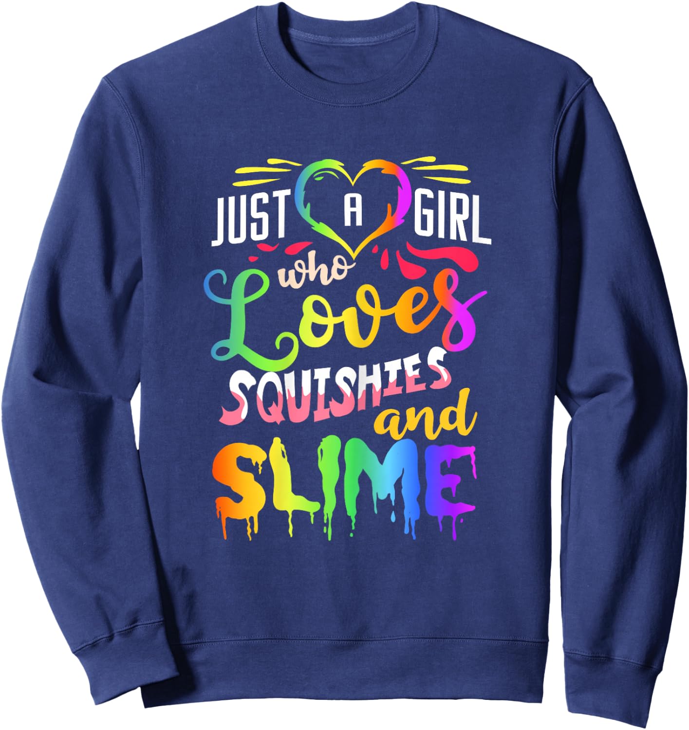 Squishies And Slime Girls Kids Slimeatory Sweatshirt - Sweatshirt | Navy