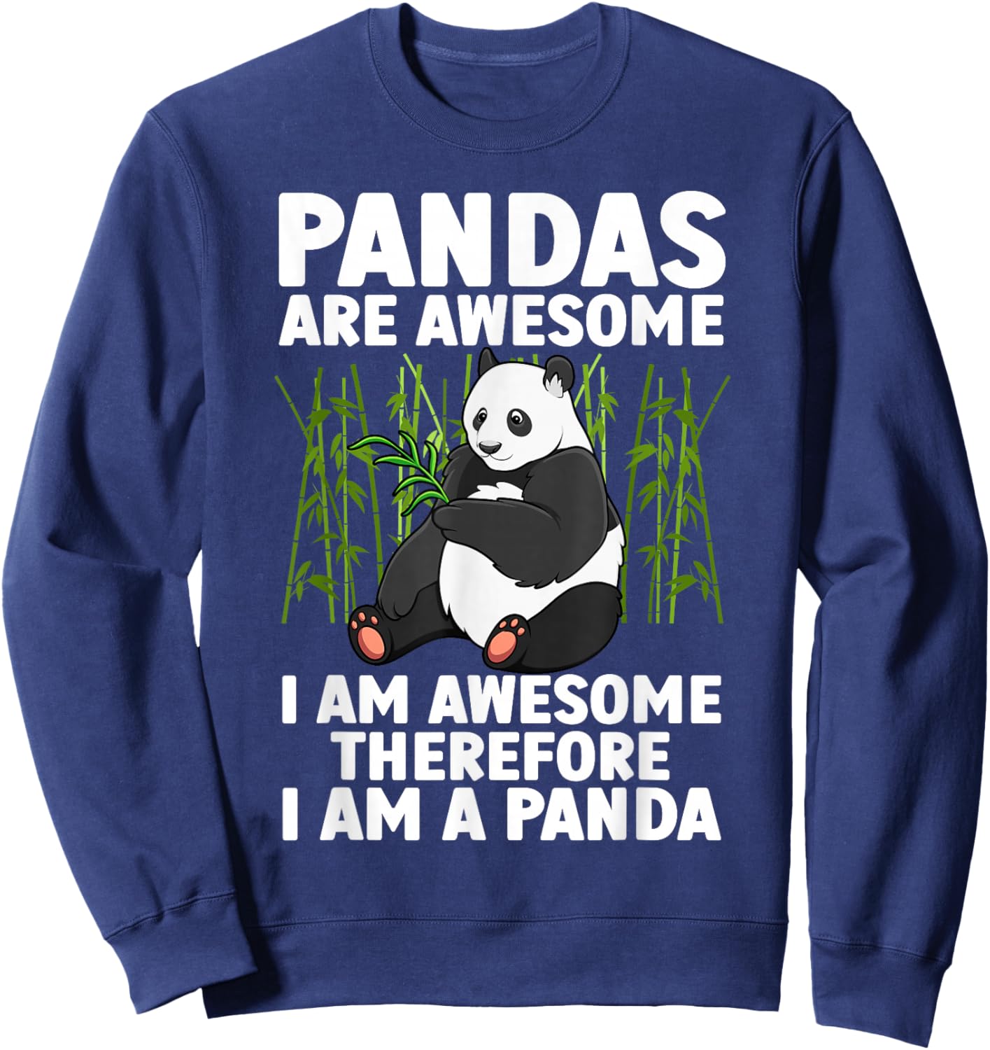 Funny Panda Art Women Giant Panda Bear Panda Lovers Sweatshirt - Sweatshirt | Navy