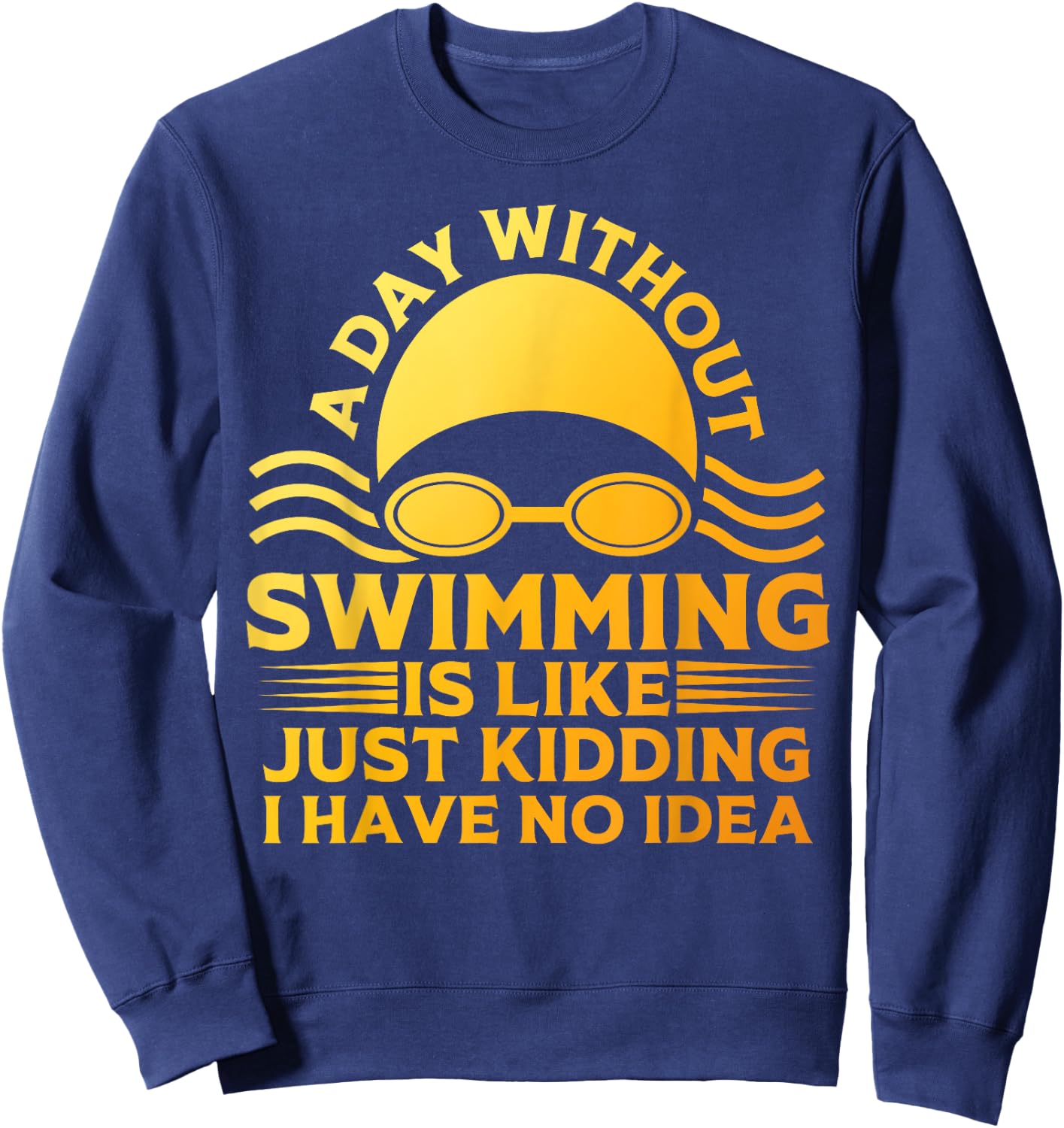 Funny Swimming Art Women Swim Team Coach Swimmer Sweatshirt - Sweatshirt | Navy