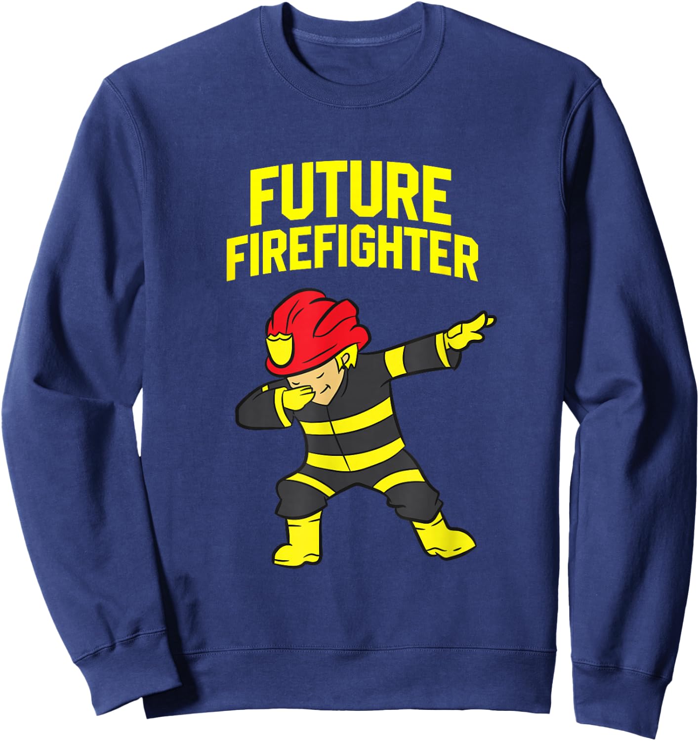 Dabbing Firefighter Kids Future Firefighter Sweatshirt - Sweatshirt | Navy