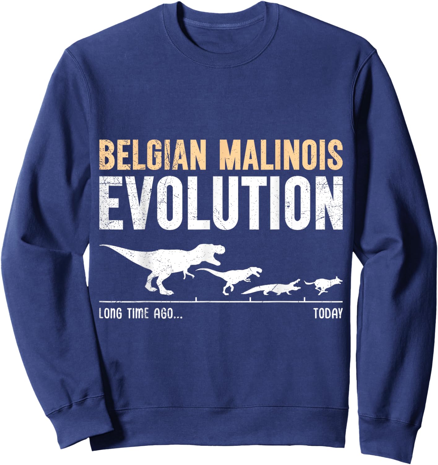 BELGIAN MALINOIS EVOLUTION Dog Owner Funny Malinois Women Sweatshirt - Sweatshirt | Navy