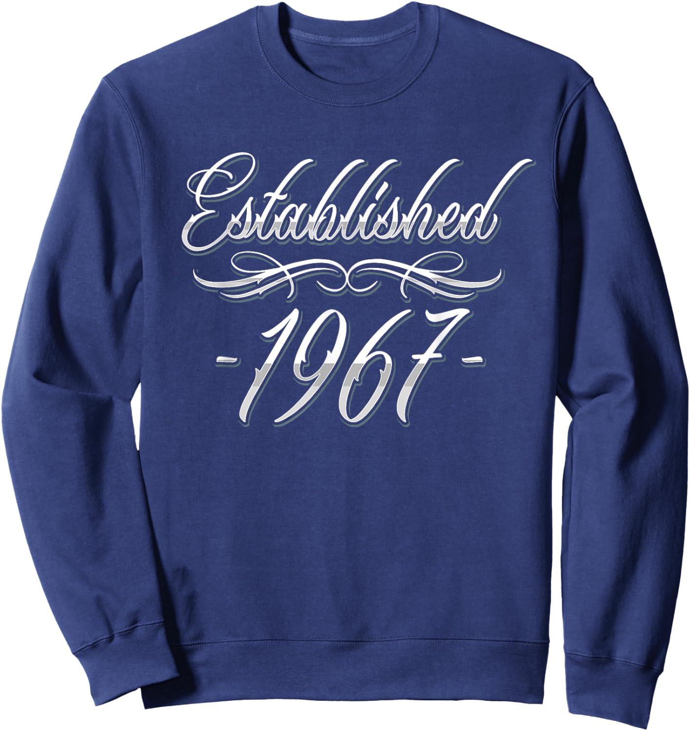 58 Year Old Tattoo Lover 1967 58th Birthday Sweatshirt - Sweatshirt | Navy