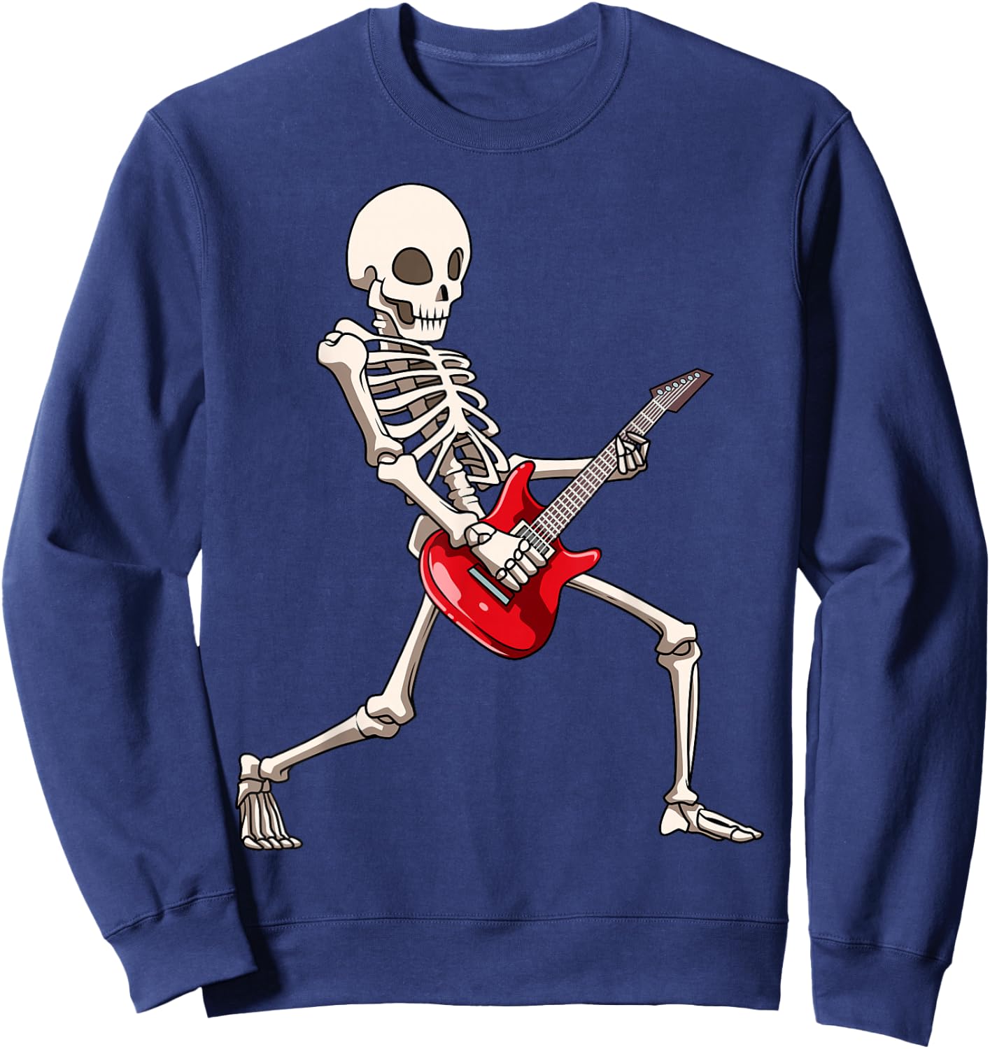 Skeleton Guitar Players Skeleton Playing Guitar Guitarists Sweatshirt - Sweatshirt | Navy