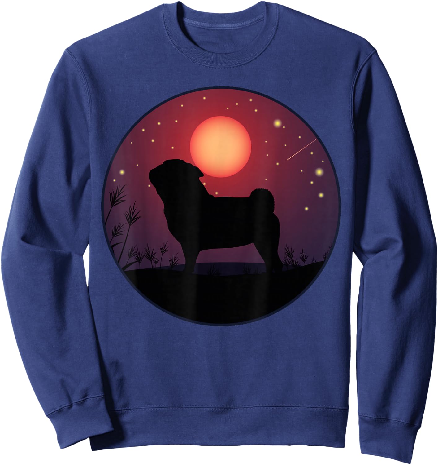 Pug Puggie-Dog Sweatshirt - Sweatshirt | Navy