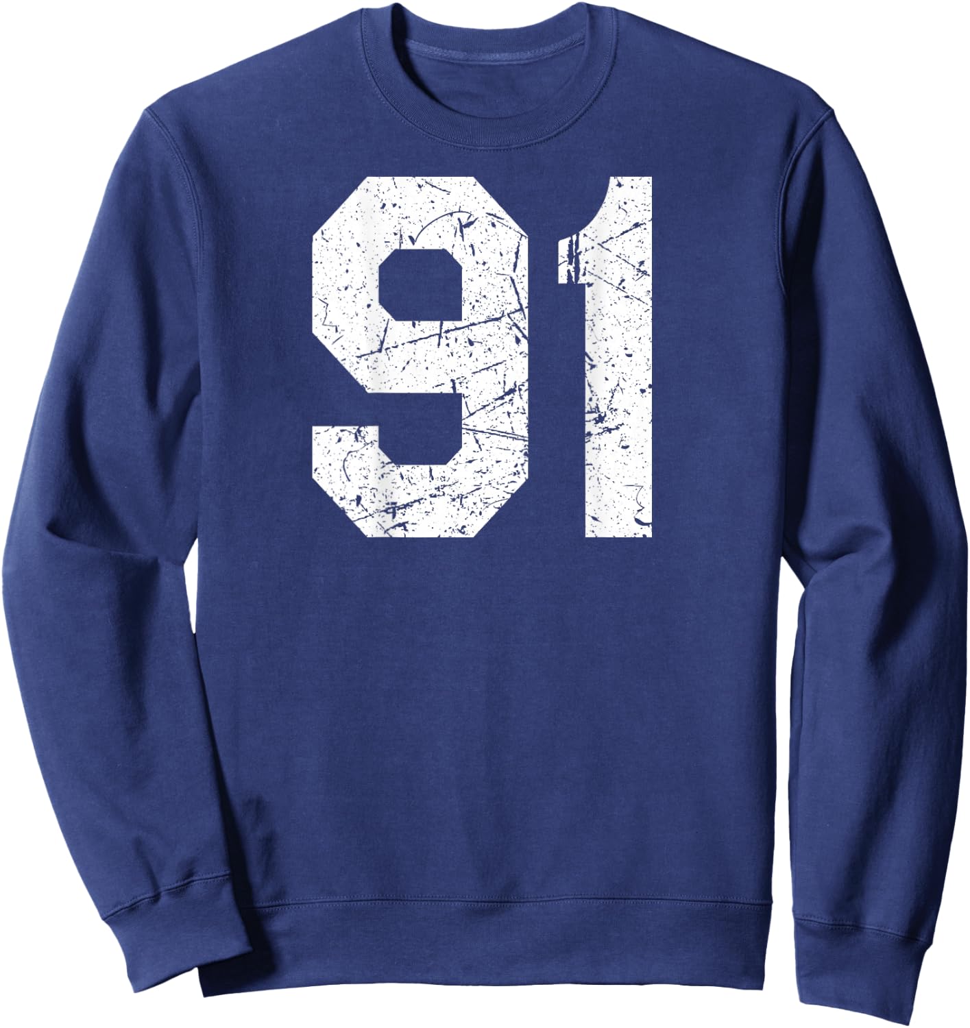 Jersey Uniform Number #91, 91st Sweatshirt - Sweatshirt | Navy