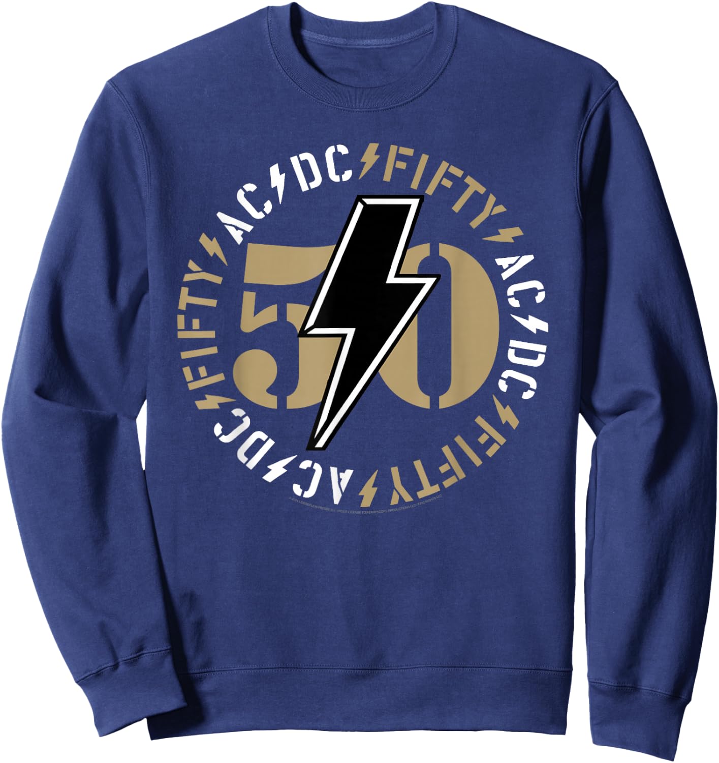 AC/DC - 50 Years Bolt Sweatshirt - Sweatshirt | Navy