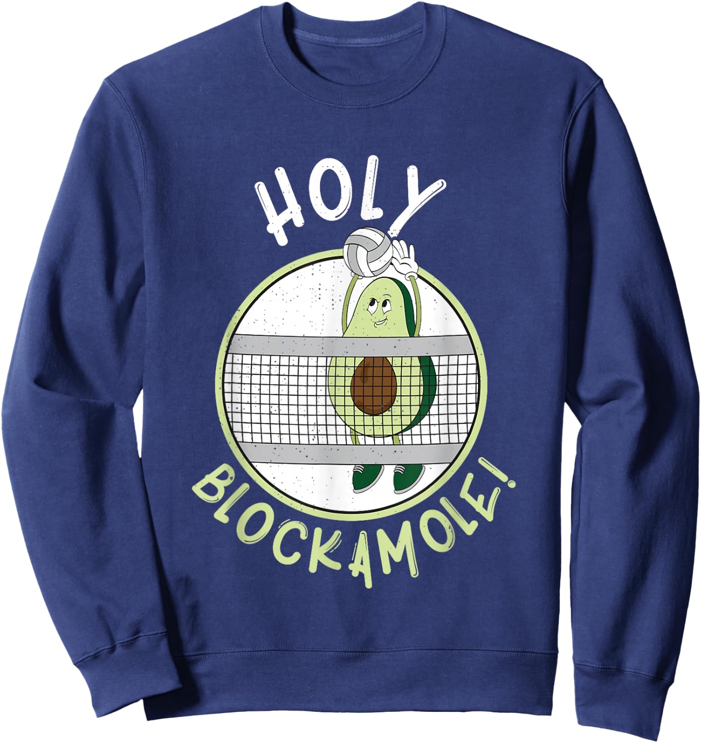 Funny Volleyball Blocker Training for an Avocado Fan Sweatshirt - Sweatshirt | Navy