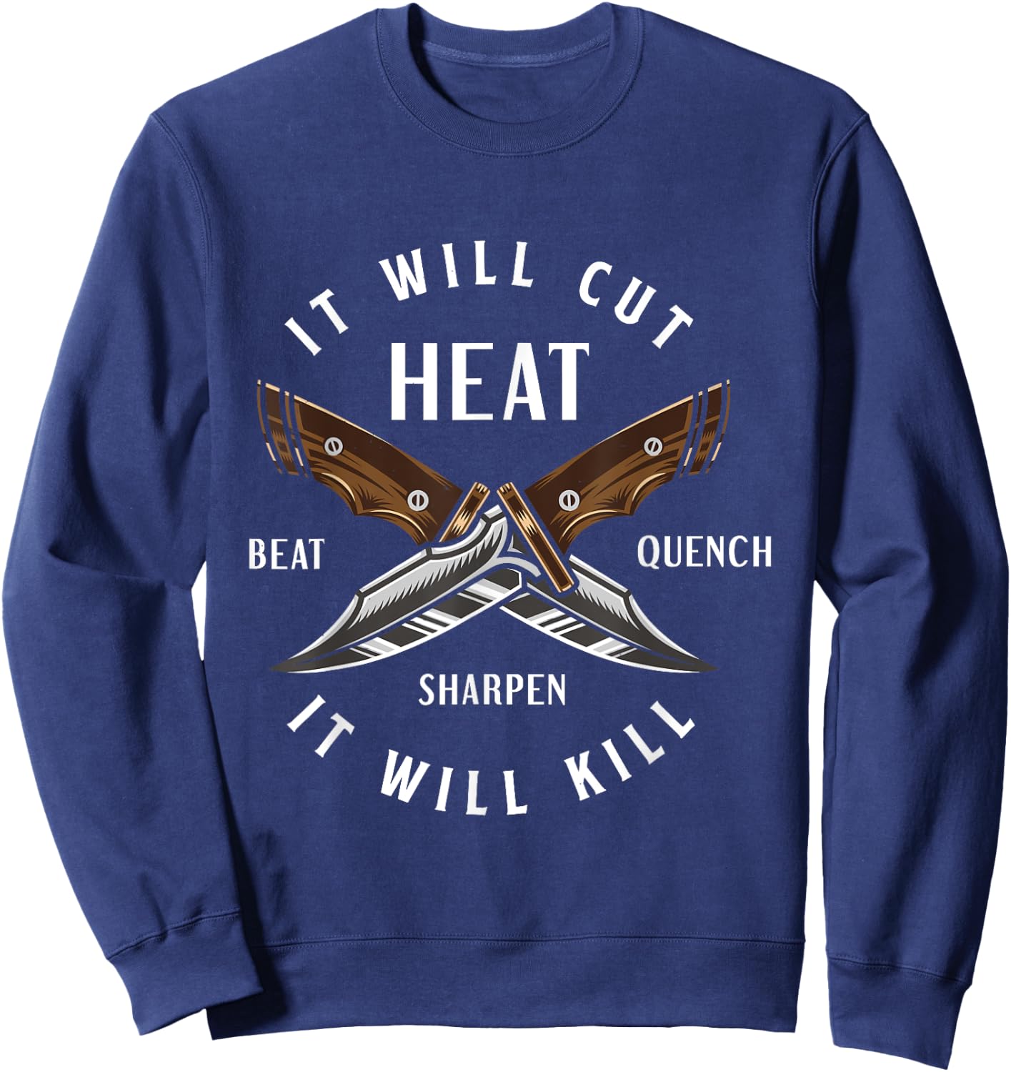 Fire Forged Knife Maker Bladesmith Blacksmith Sweatshirt - Sweatshirt | Navy