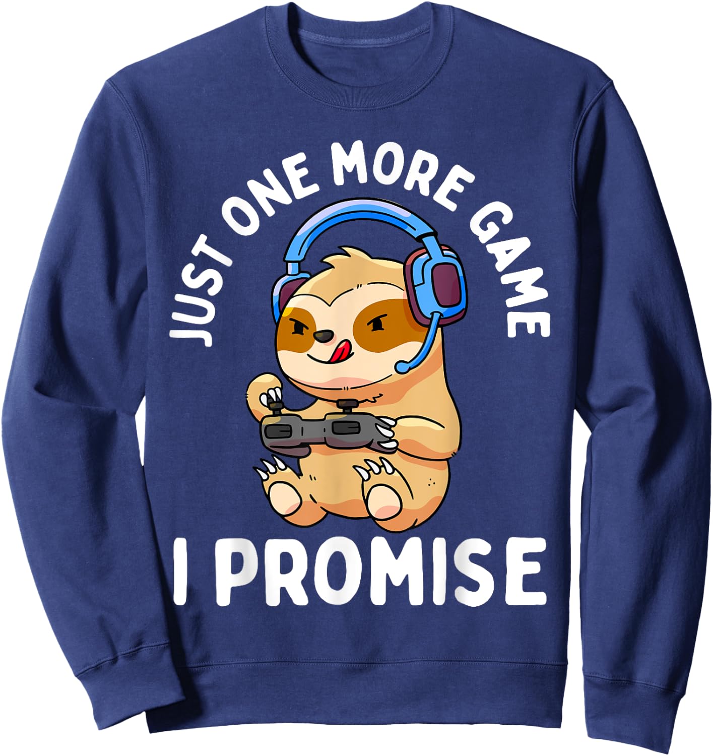 Gamer Sloth Gaming Lover Video Game Boys Girls Gift Sweatshirt - Sweatshirt | Navy