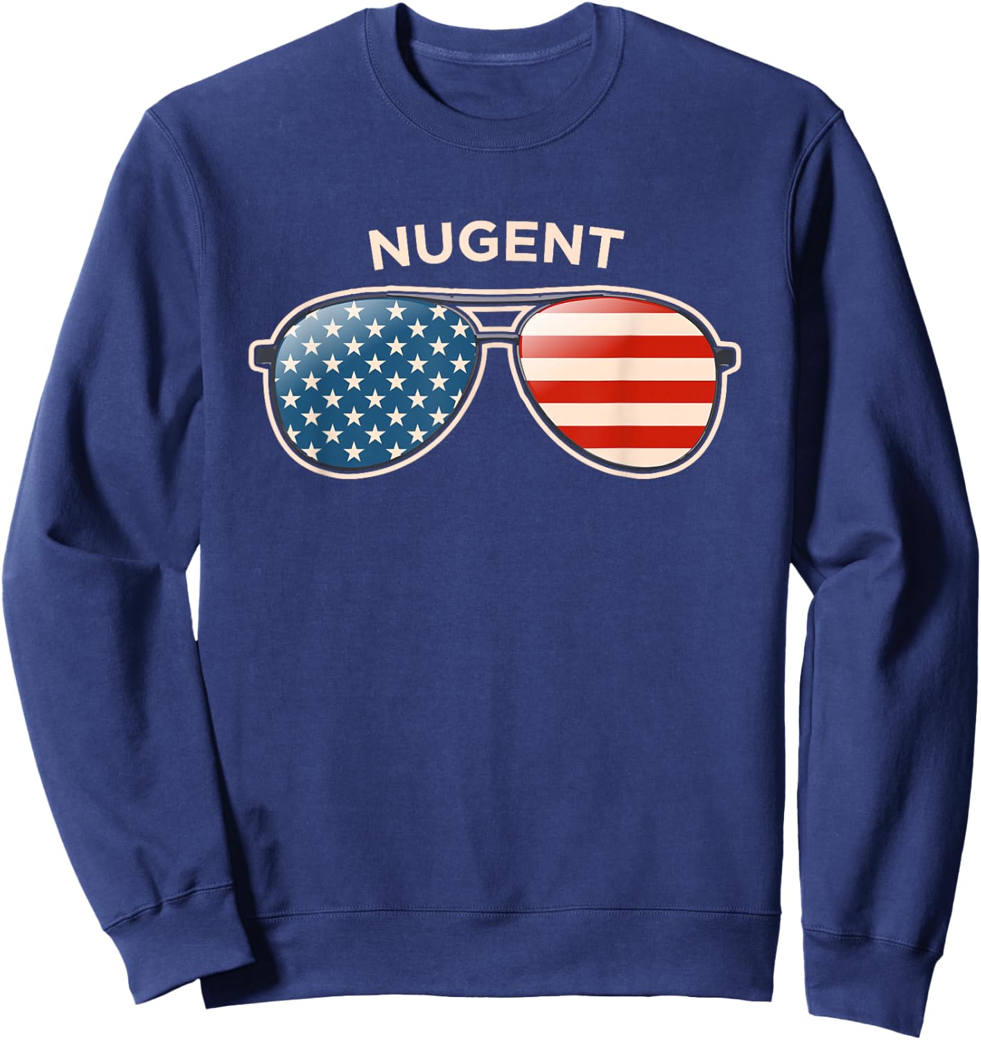 Nugent, LA Vintage US Flag Sunglasses Sweatshirt - Sweatshirt | Navy