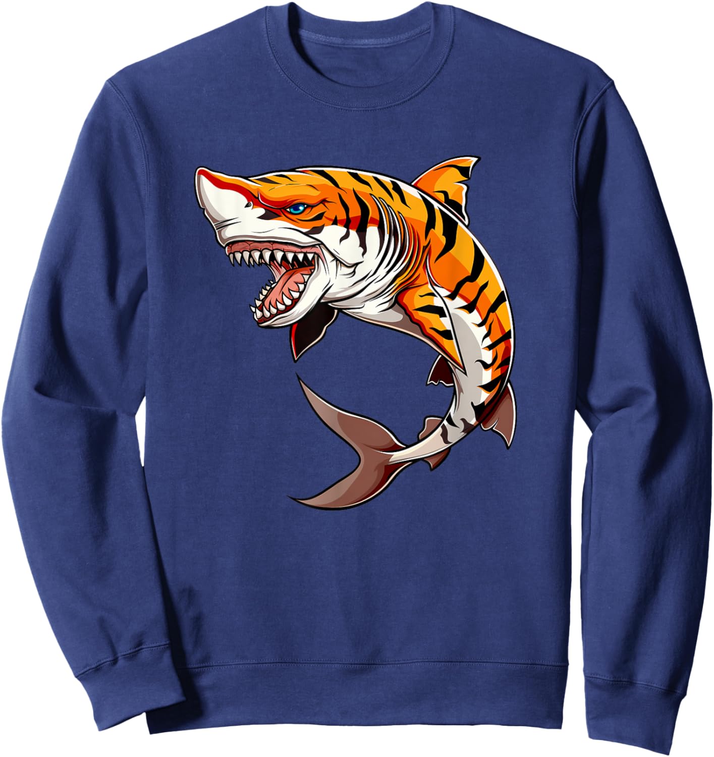 TigerShark - Shark Tiger - Shark Made Out Of Tiger Sweatshirt - Sweatshirt | Navy