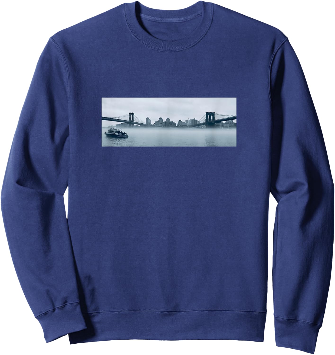NYC Streetwear | Manhattan and Brooklyn Bridge | Cool Style Sweatshirt - Sweatshirt | Navy