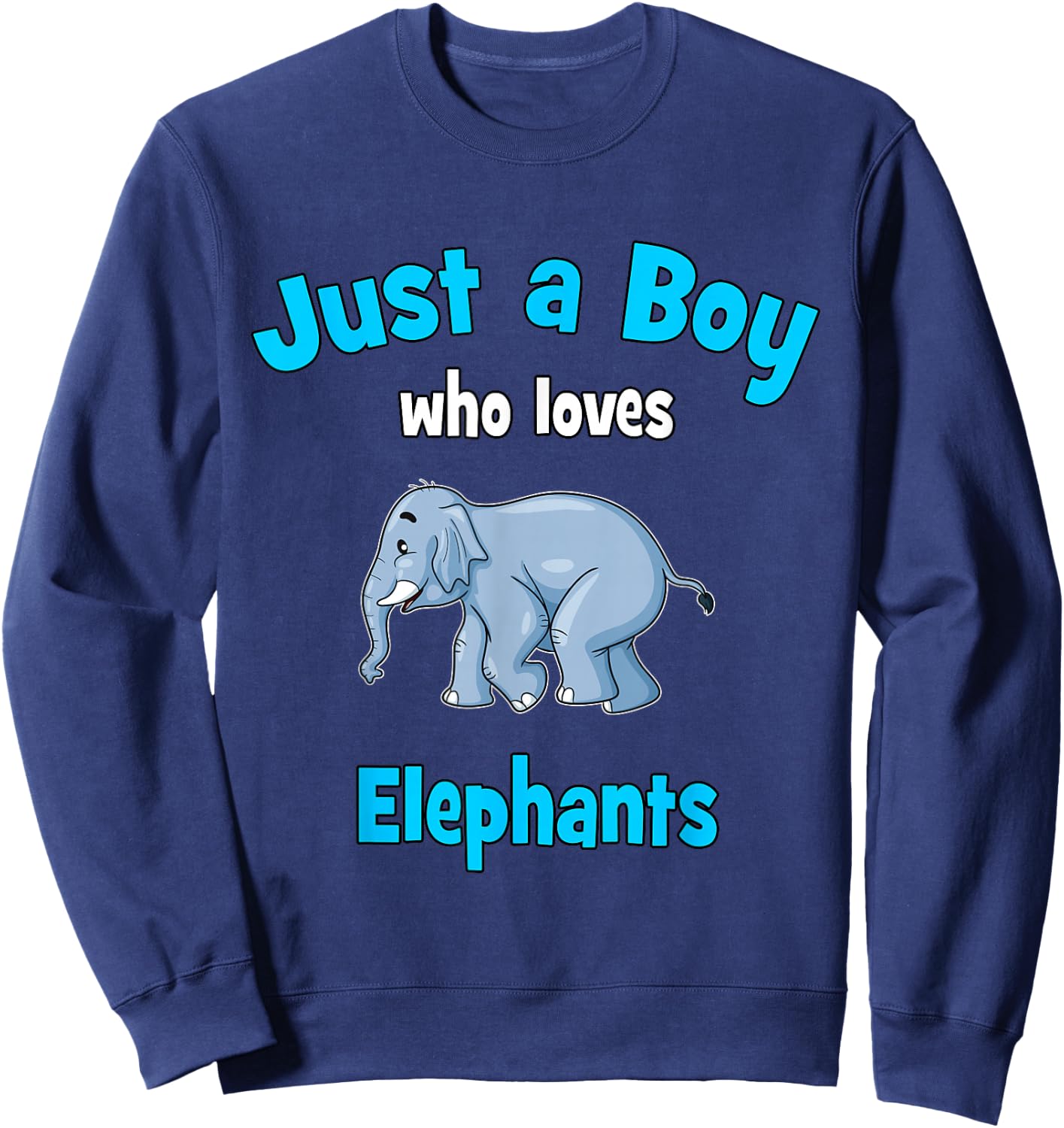Elephant Shirt for Boys | Children's Elephant Sweatshirt - Sweatshirt | Navy