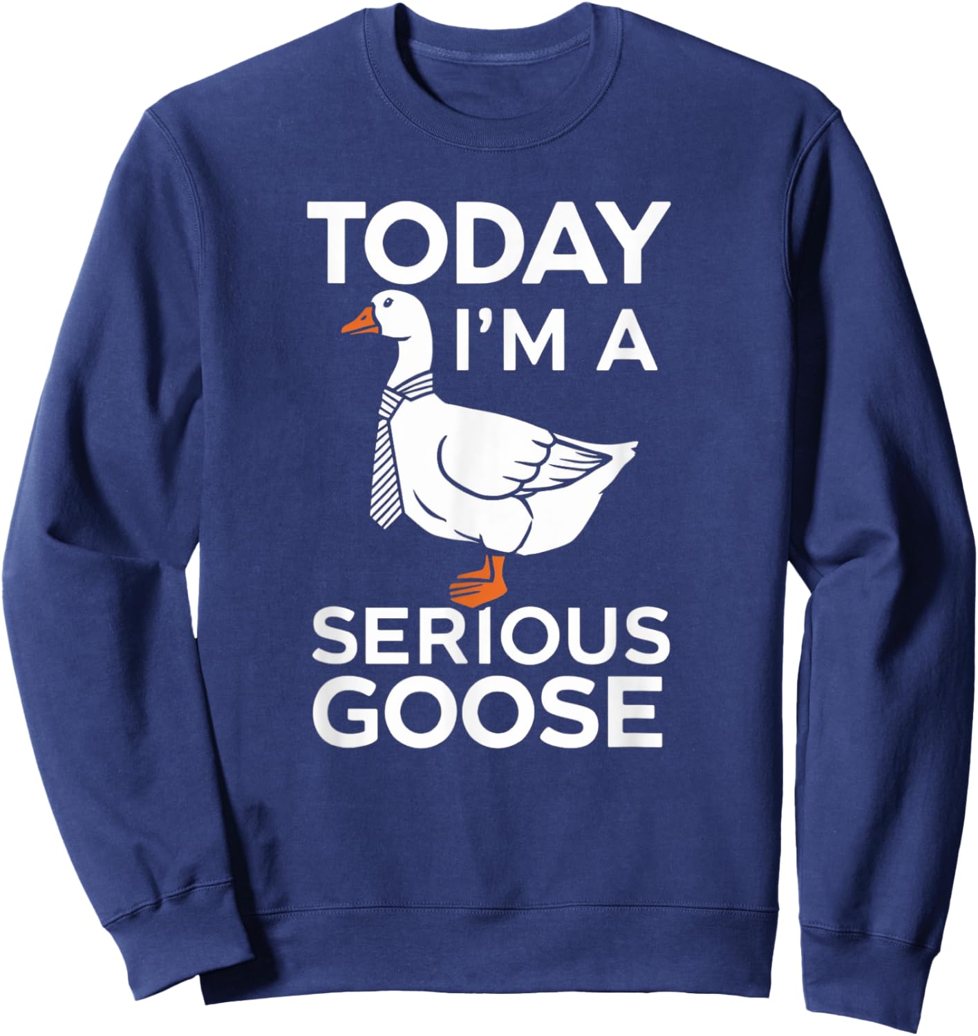Today I'm a Serious Goose Silly Goose Funny Bird Sweatshirt - Sweatshirt | Navy