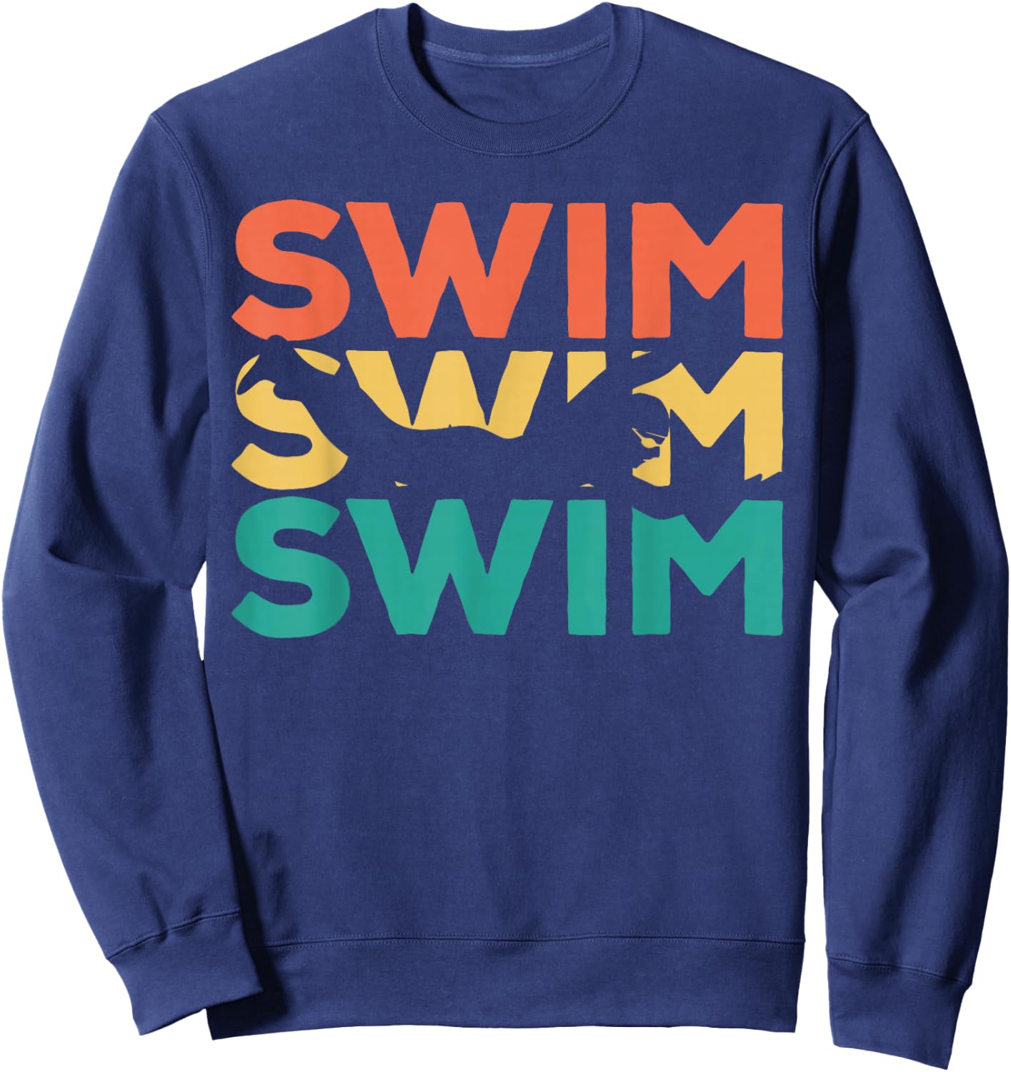 Retro Vintage Swimming Gift Swimmers Sweatshirt - Sweatshirt | Navy